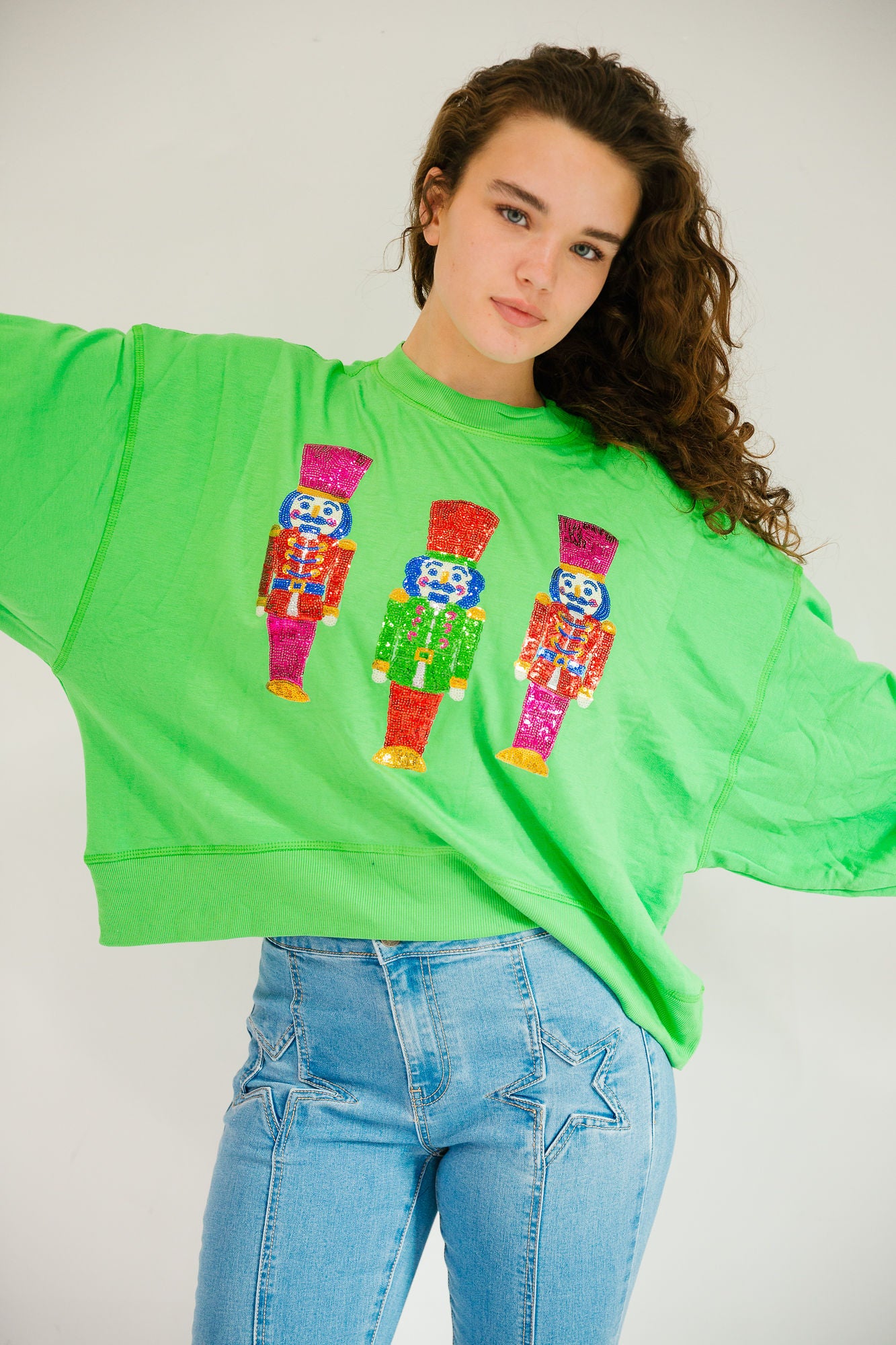 *NUTCRACKER GREEN PULLOVER - SMALL PULLOVER Judith March