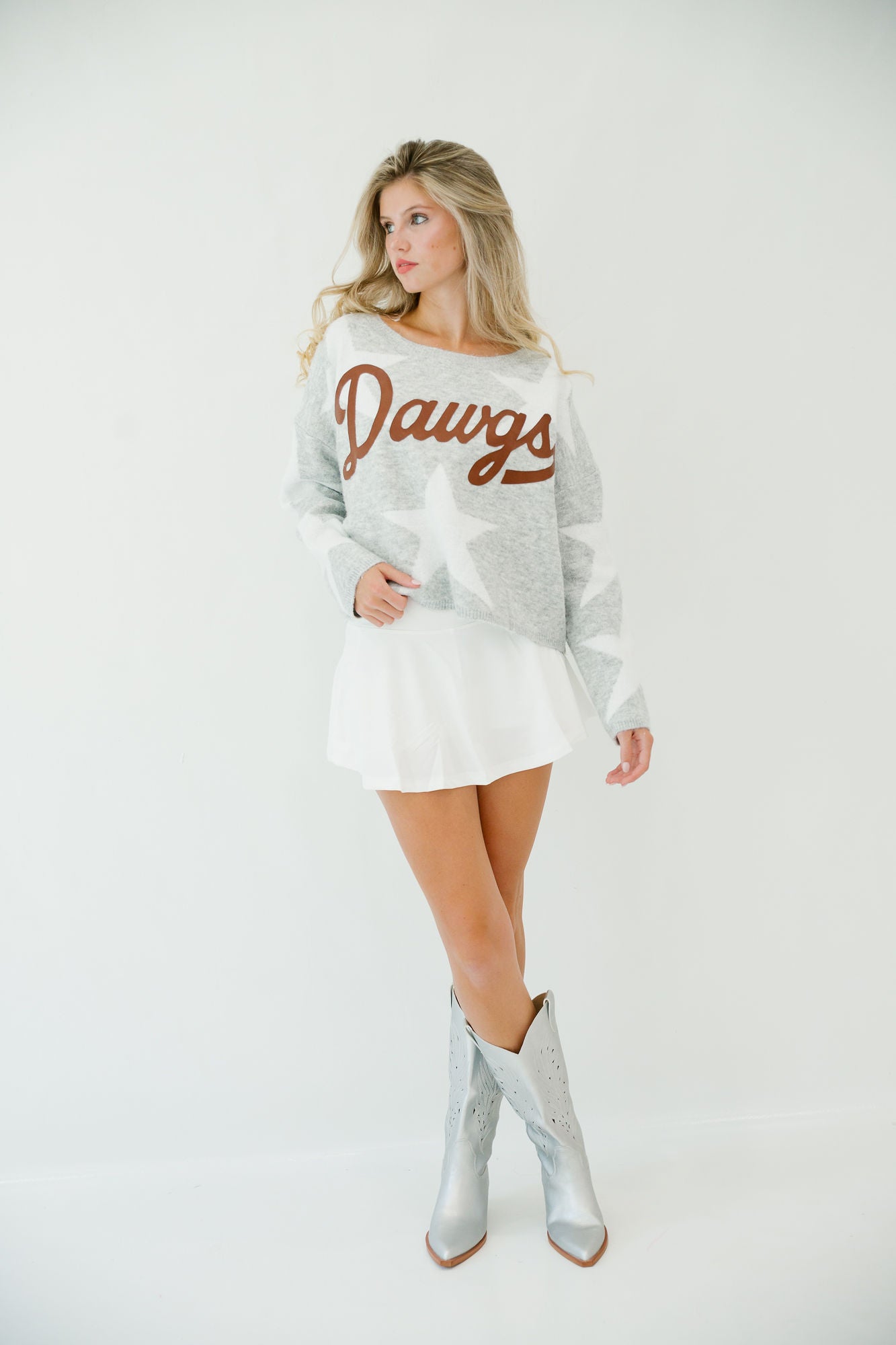 LEATHER MASCOT STAR SWEATERS PULLOVER Judith March