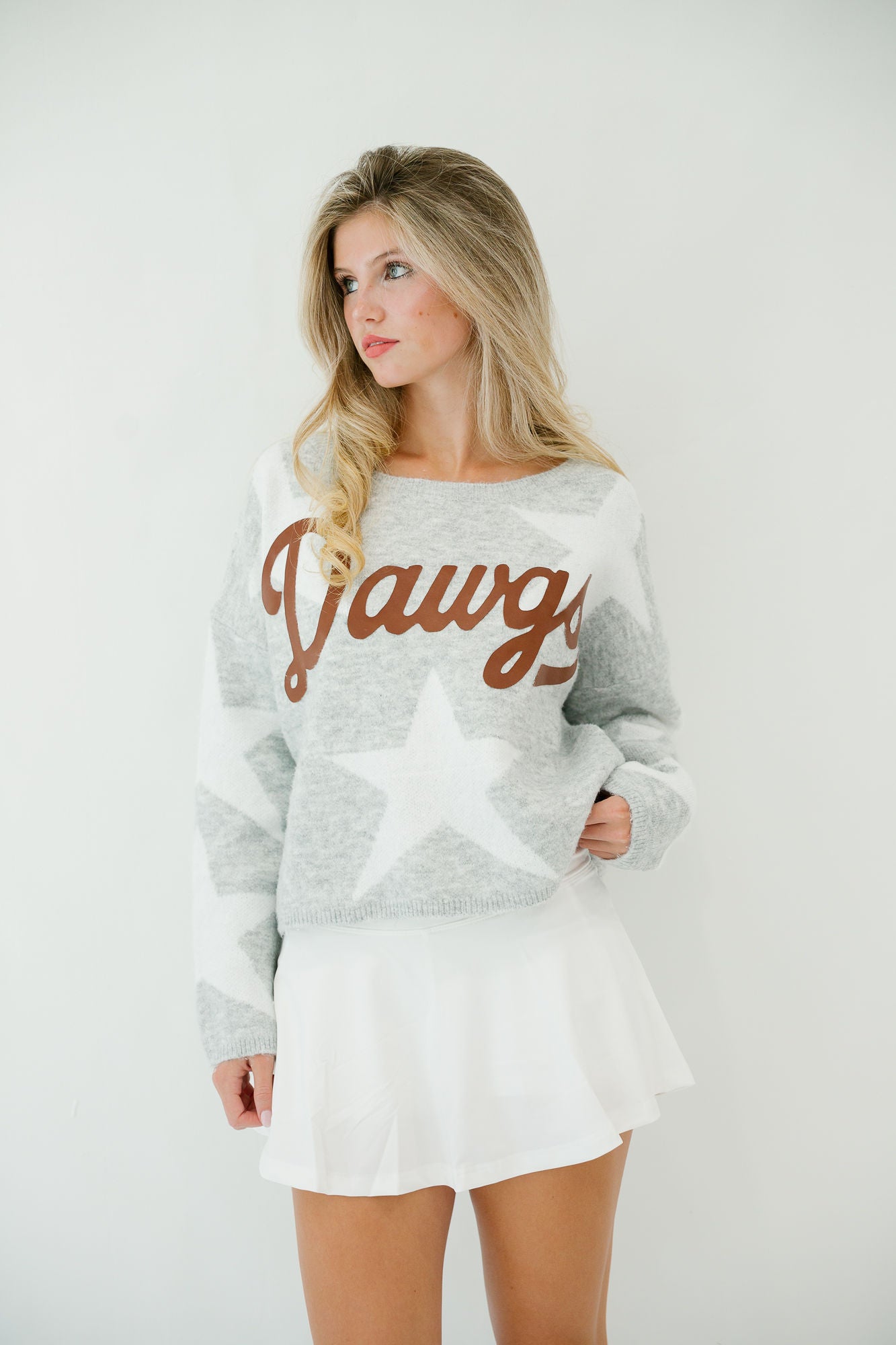 LEATHER MASCOT STAR SWEATERS PULLOVER Judith March