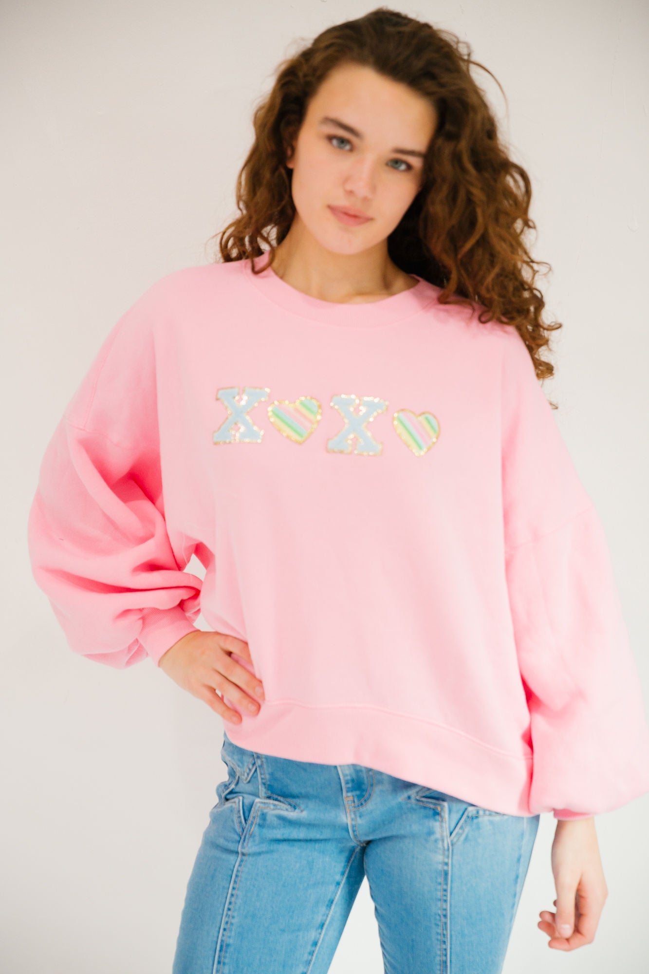 *XOXO RAINBOW HEART PULLOVER - XLARGE PULLOVER Judith March
