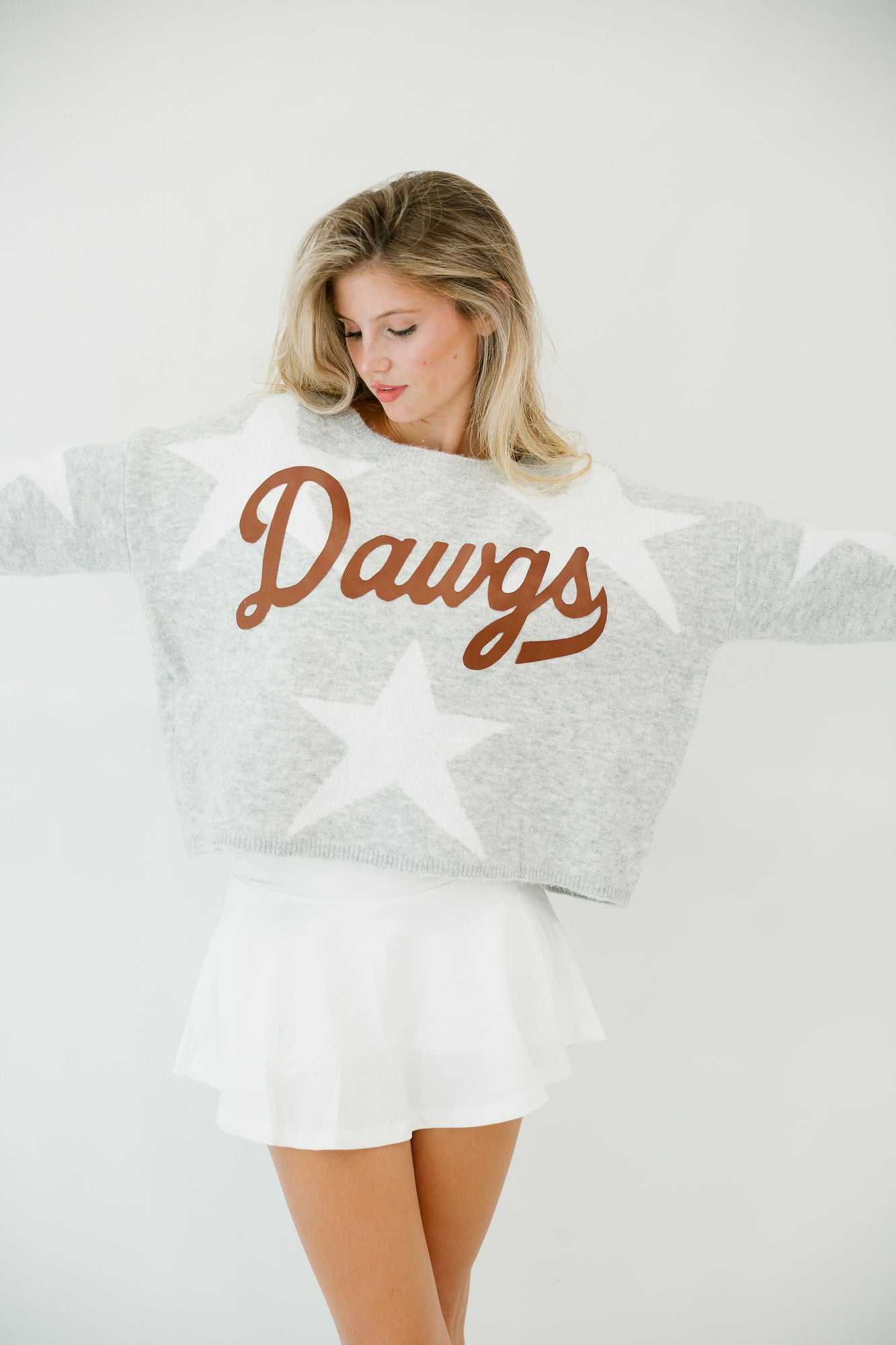 LEATHER MASCOT STAR SWEATERS PULLOVER Judith March
