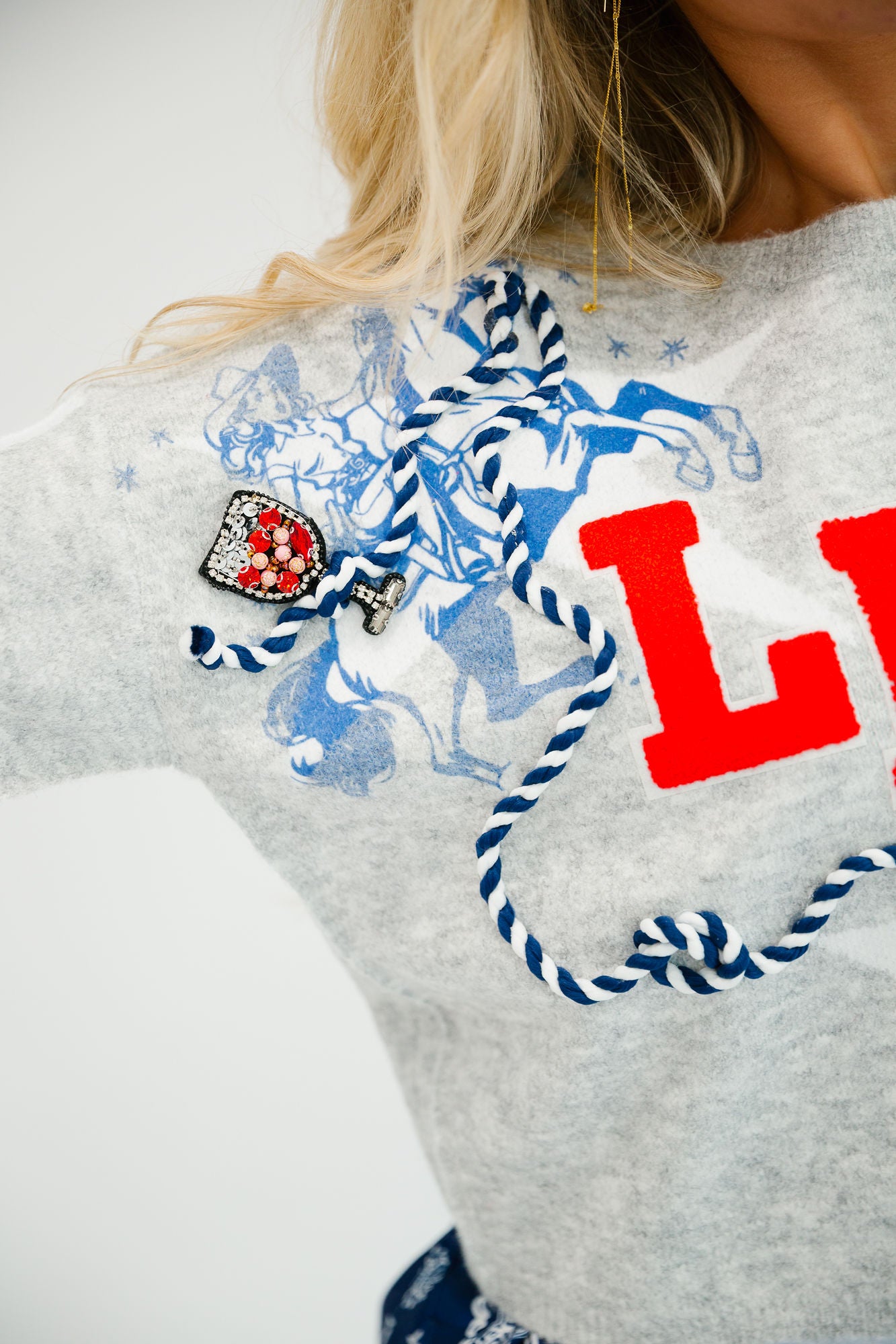 LET'S GO STAR SWEATER TOP Judith March