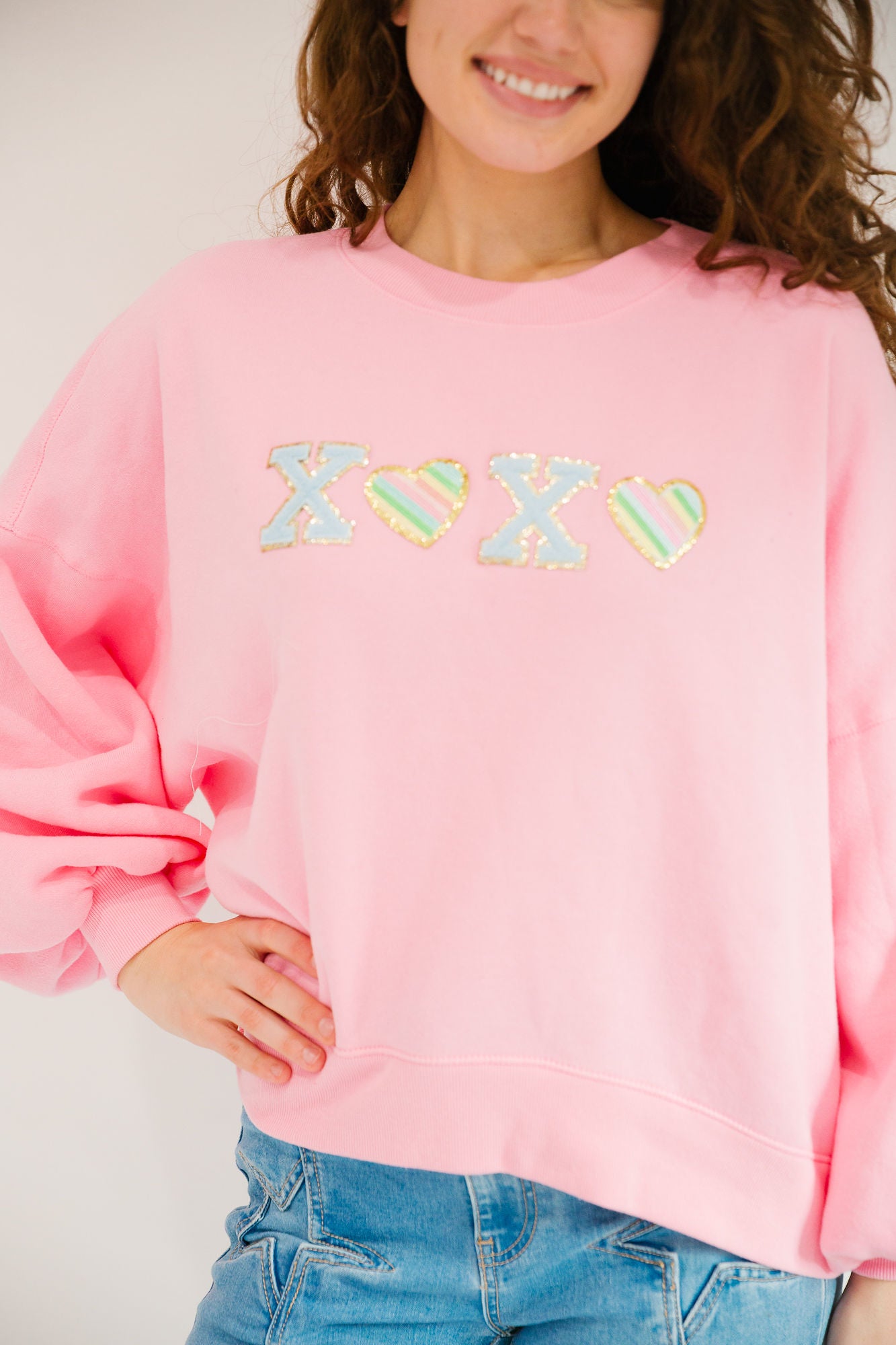 *XOXO RAINBOW HEART PULLOVER - XLARGE PULLOVER Judith March