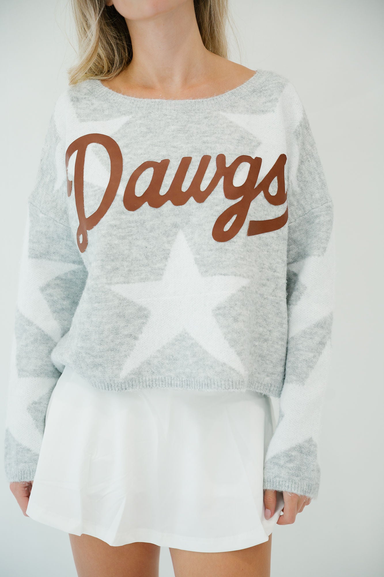 LEATHER MASCOT STAR SWEATERS PULLOVER Judith March