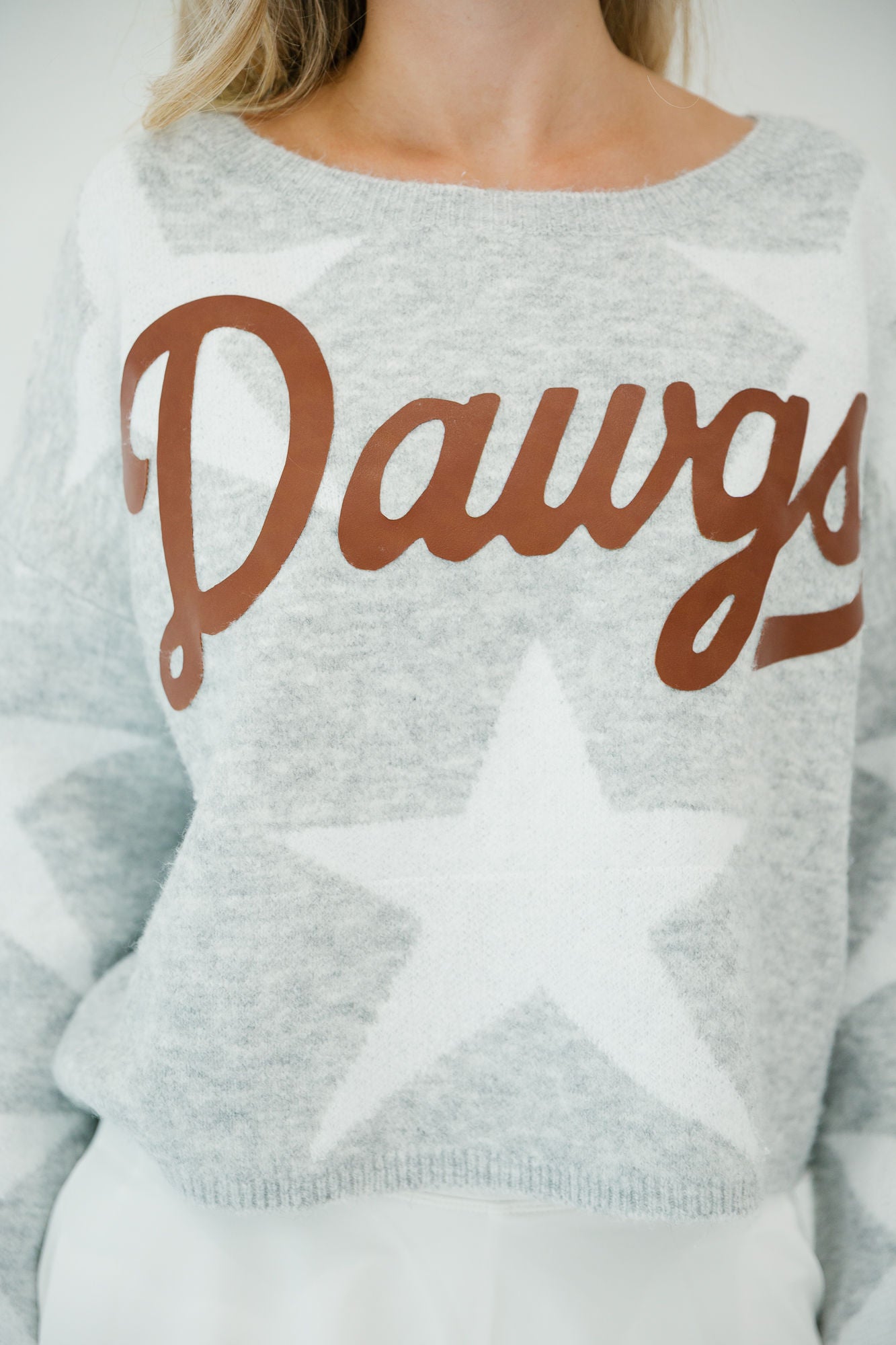 LEATHER MASCOT STAR SWEATERS PULLOVER Judith March