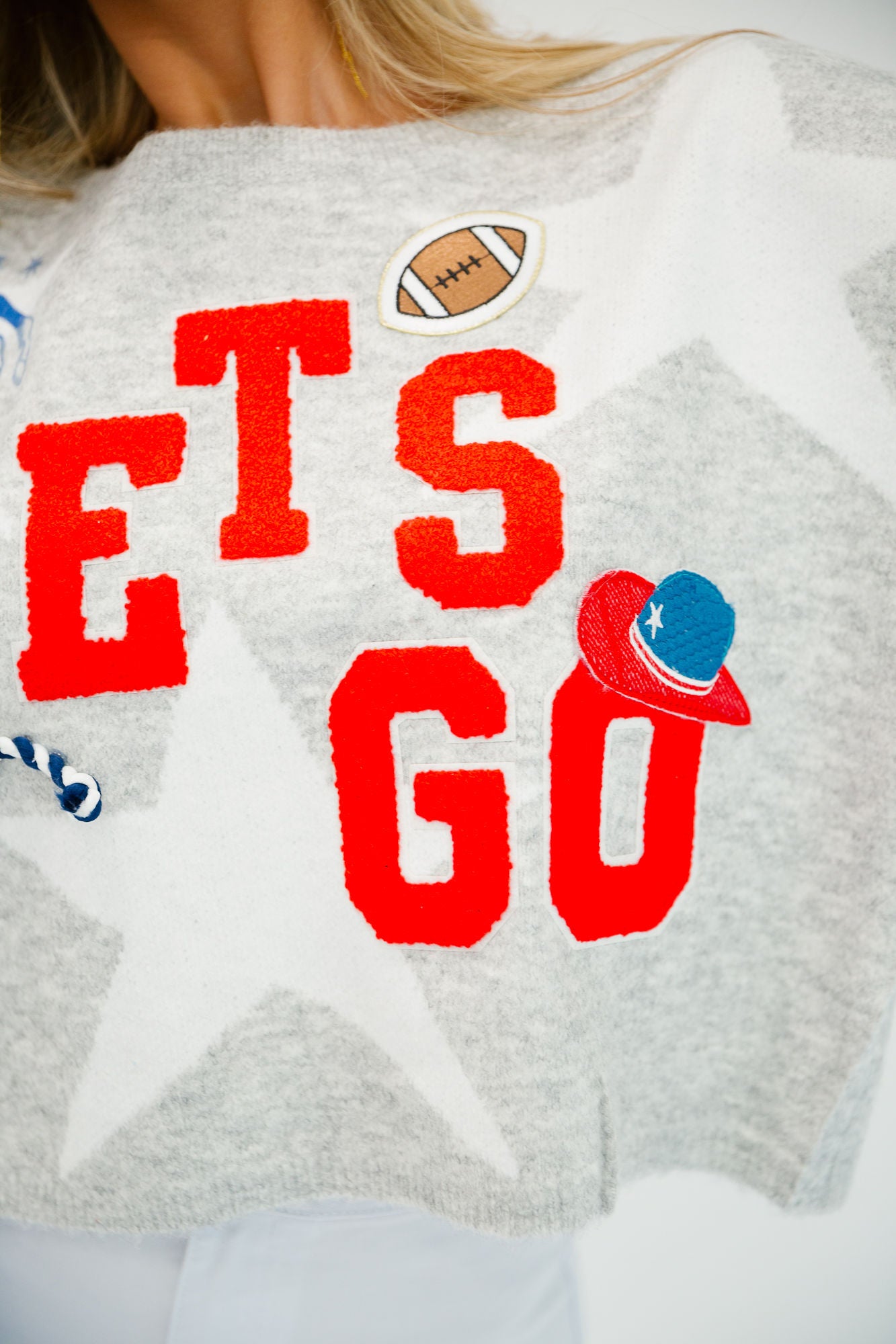 LET'S GO STAR SWEATER TOP Judith March