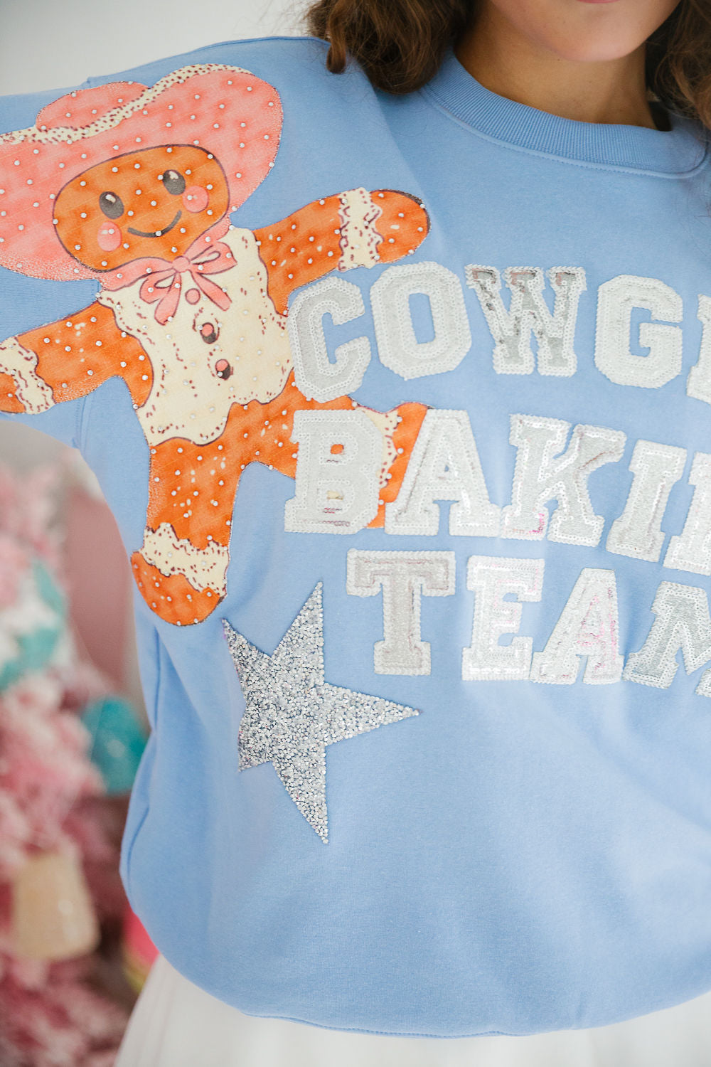 COWGIRL BAKING TEAM BLUE PULLOVER PULLOVER Judith March