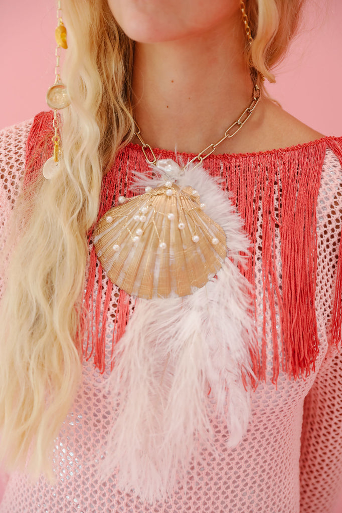 THE ADELLA SEASHELL NECKLACE NECKLACE Judith March   