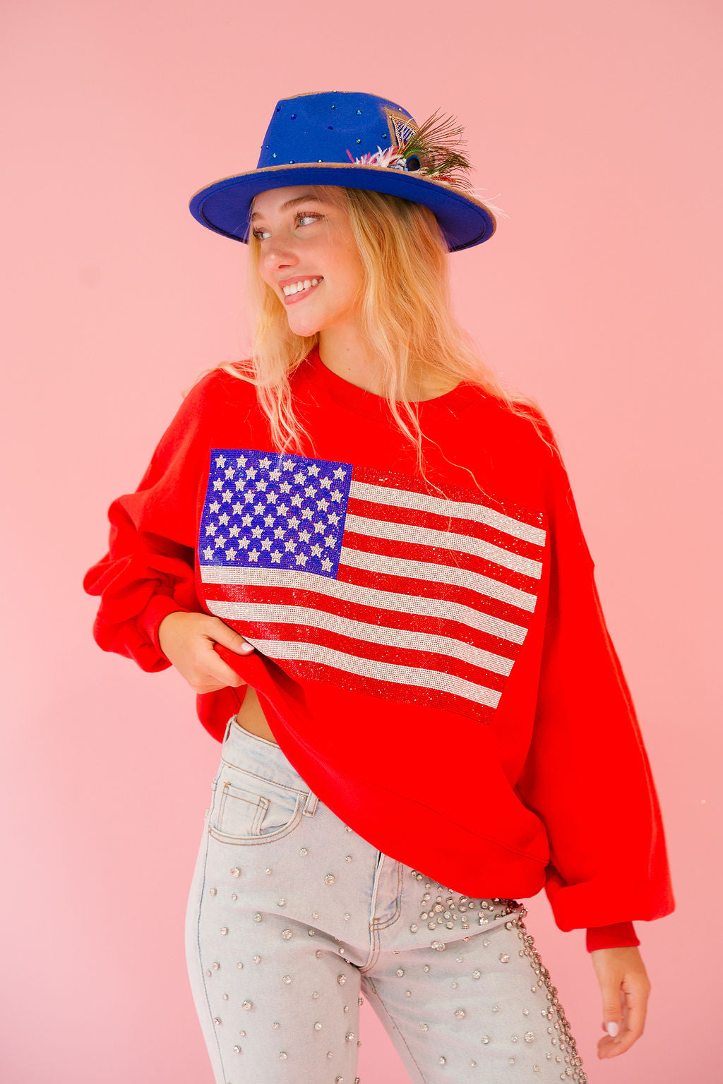 STAR SPANGLED RED PULLOVER pullover Judith March