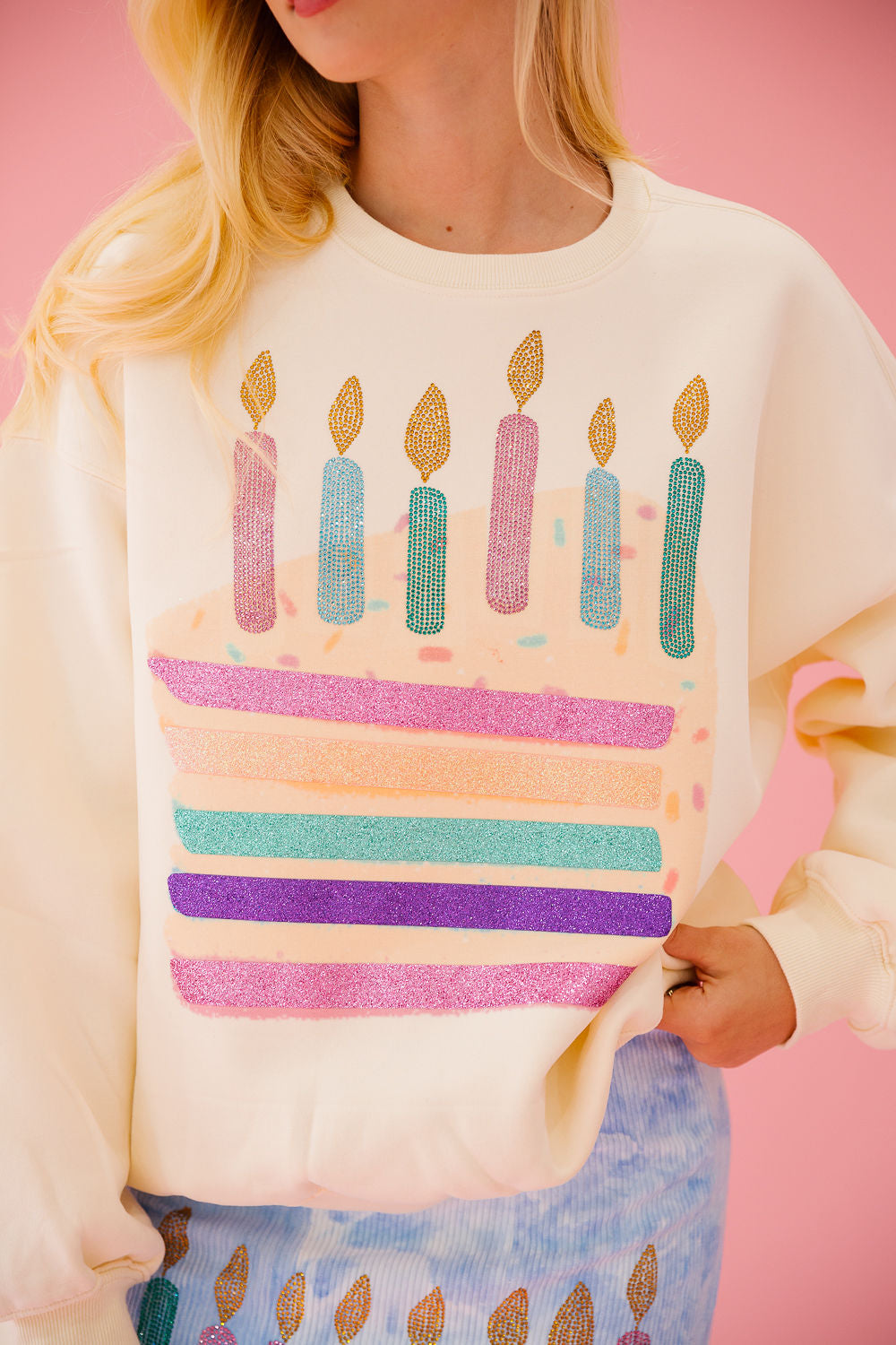 BDAY CAKE CREAM PULLOVER pullover Judith March   