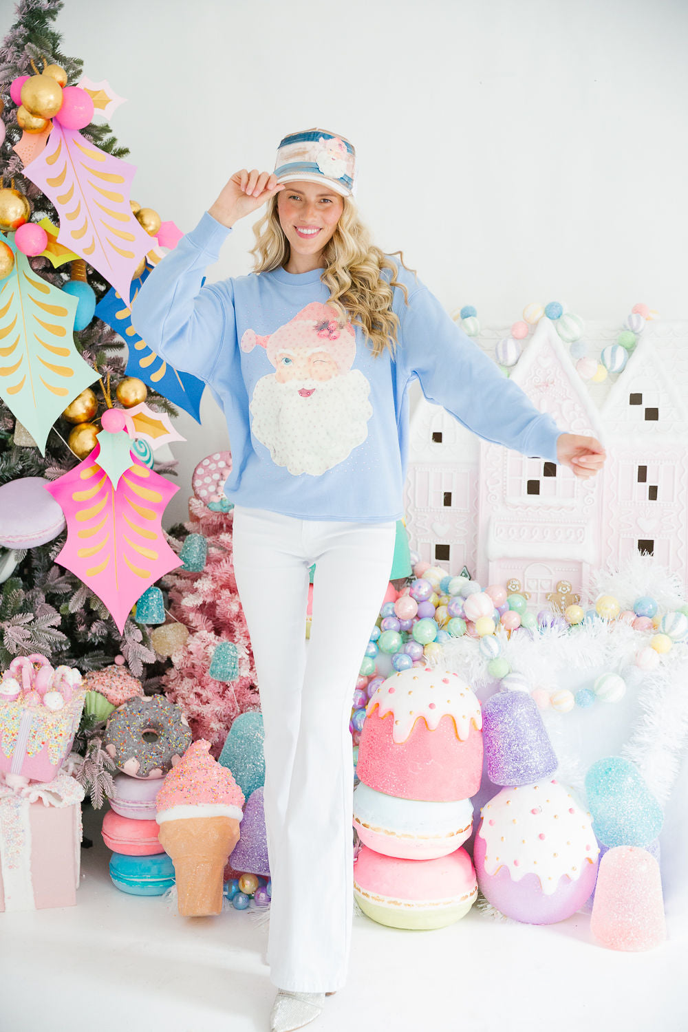 SANTA'S FAVORITE BLUE PULLOVER PULLOVER Judith March