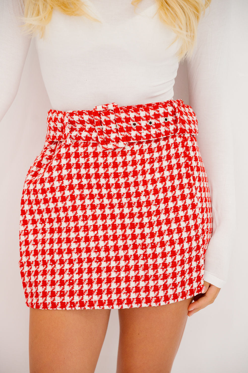 HOUNDSTOOTH HOLIDAY SKIRTS SKIRT Judith March