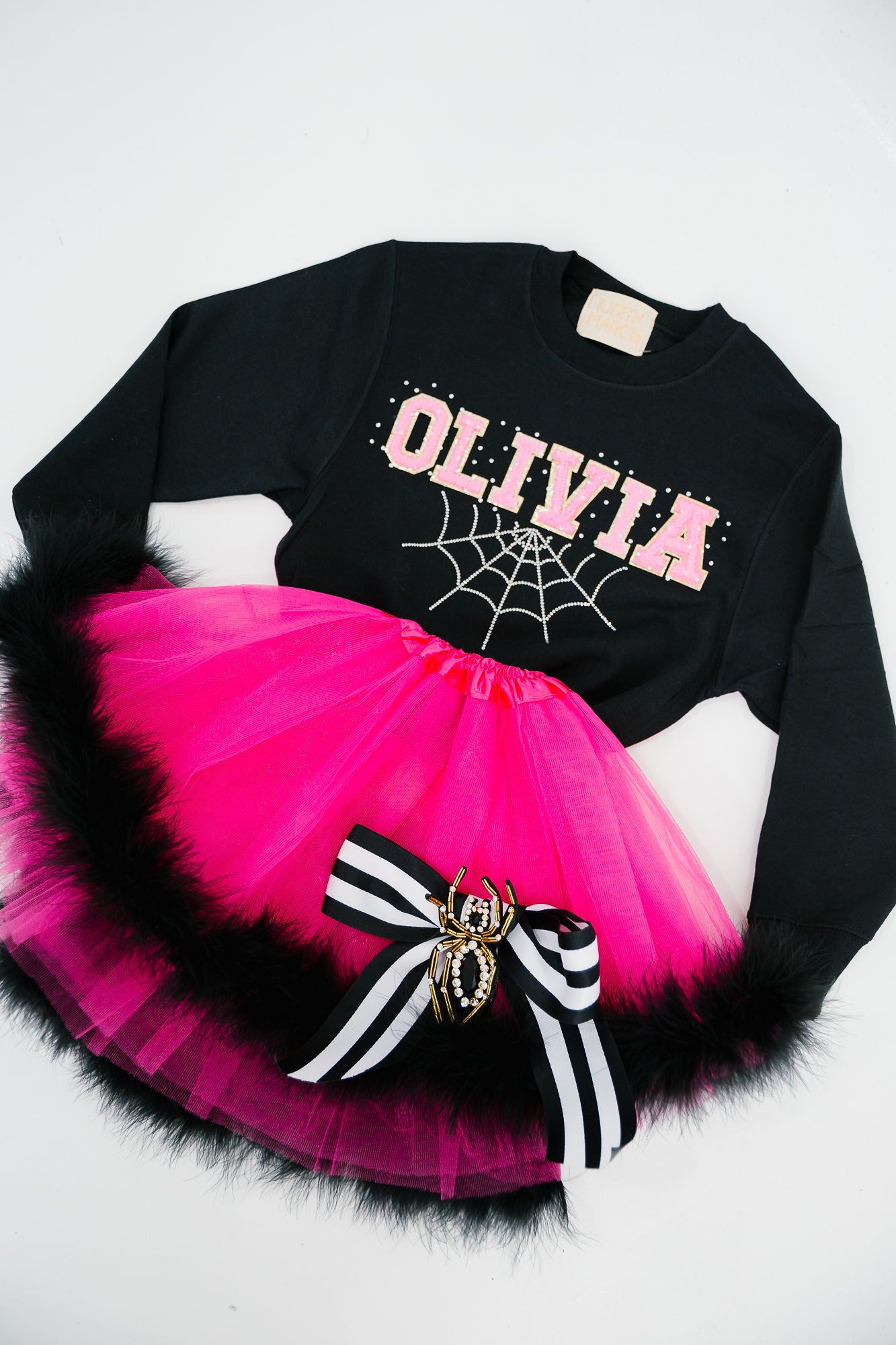 MINI KIDS CUSTOM SPIDER WEB PULLOVER PULLOVER Judith March