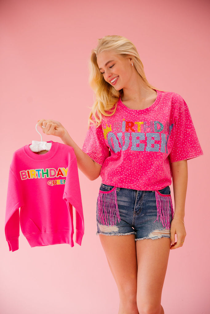 BIRTHDAY QUEEN BEJEWELED TEE Tee Judith March