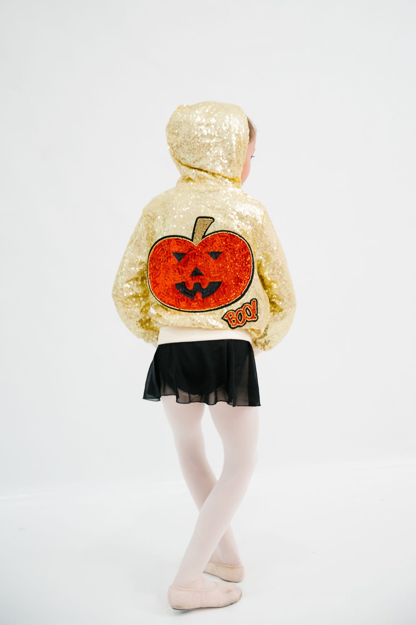 MINI KIDS BOO! PUMPKIN SEQUIN JACKET JACKET Judith March