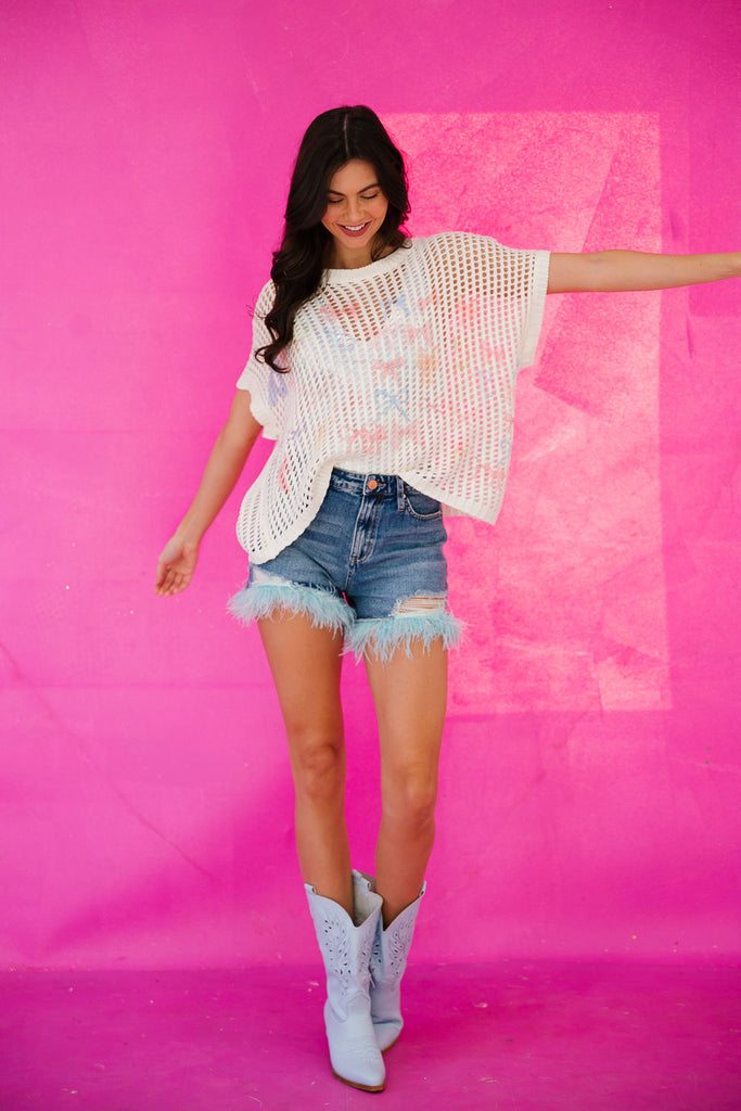PASTEL BOWS CROCHET TOP TOP Judith March   