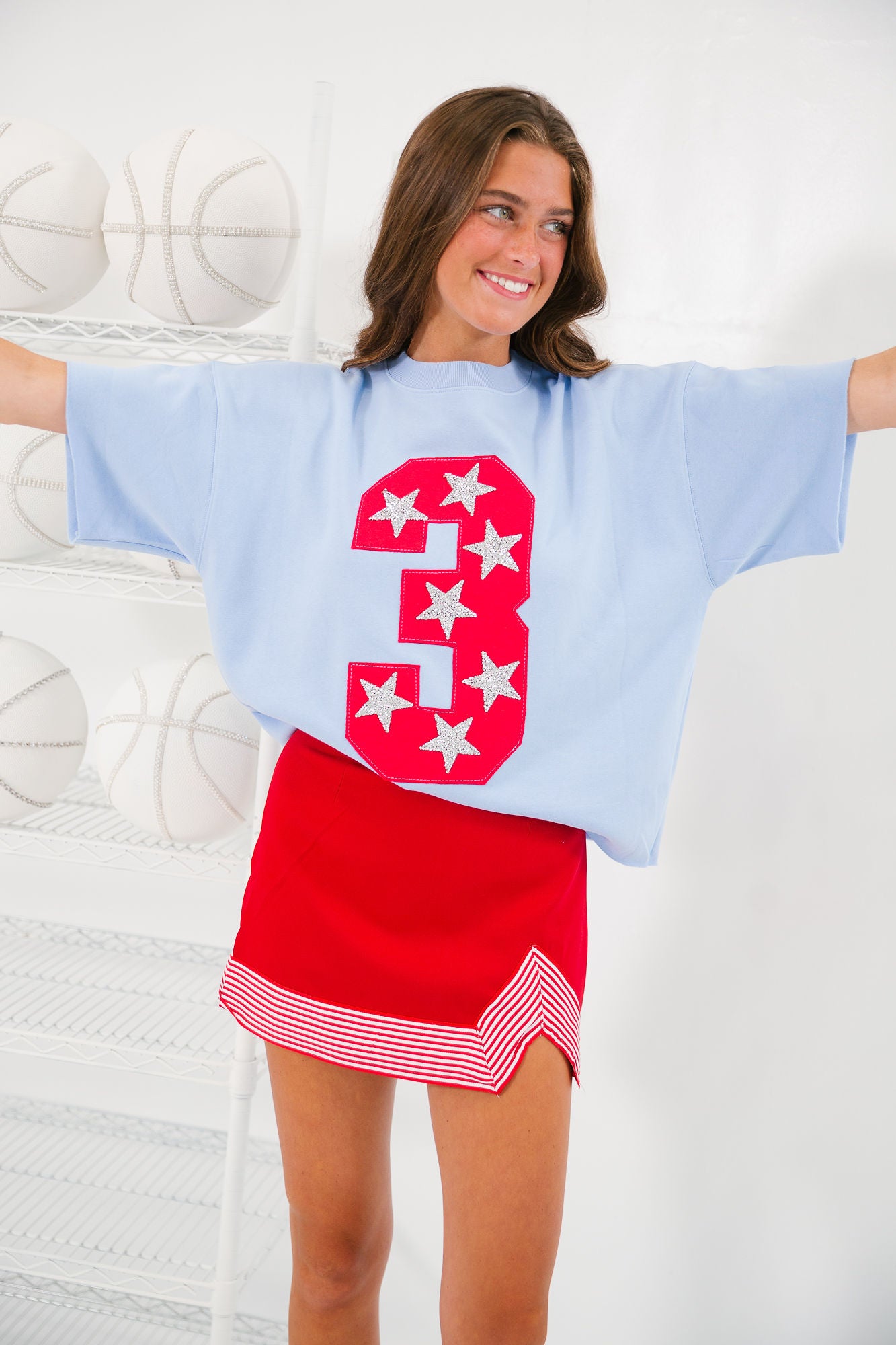 CUSTOM NUMBER PATCH PULLOVERS PULLOVER Judith March