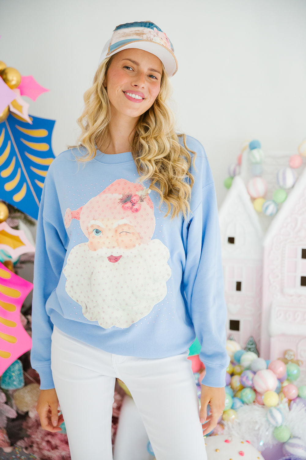 SANTA'S FAVORITE BLUE PULLOVER PULLOVER Judith March