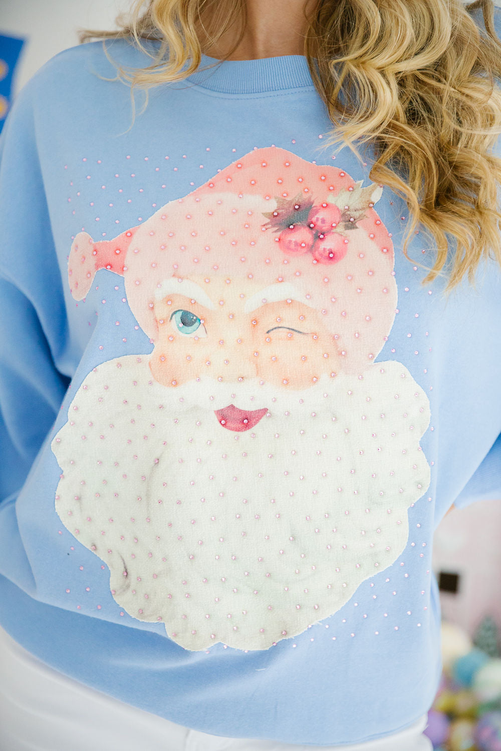 SANTA'S FAVORITE BLUE PULLOVER PULLOVER Judith March