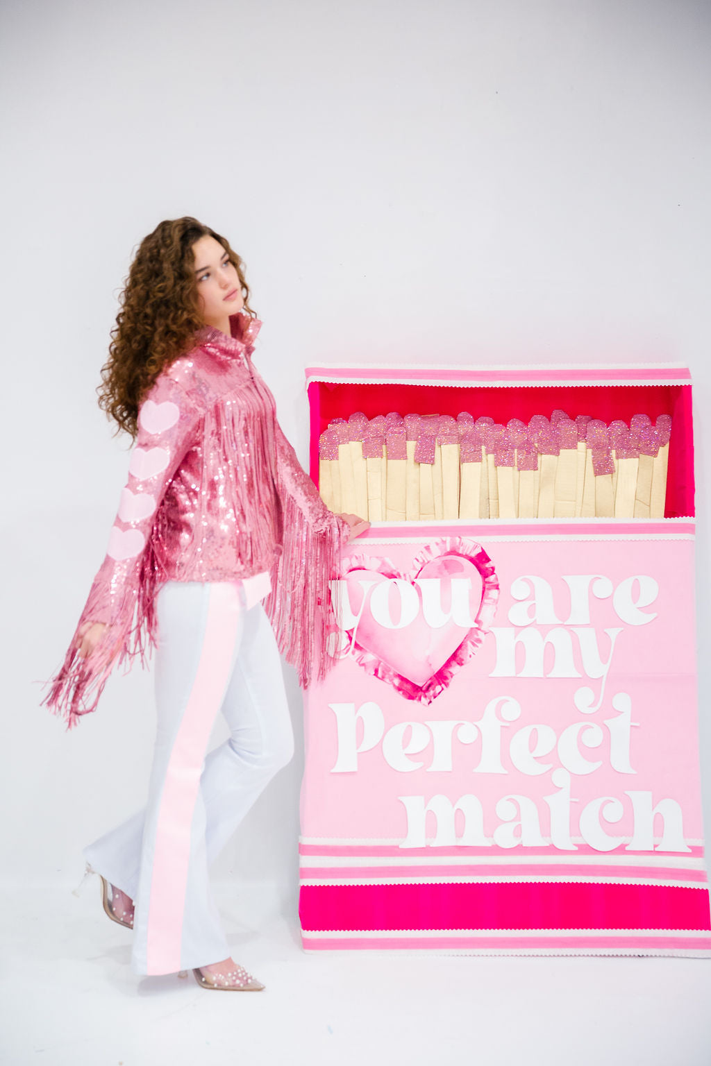 LOVERGIRL SEQUIN FRINGE JACKET JACKET Judith March