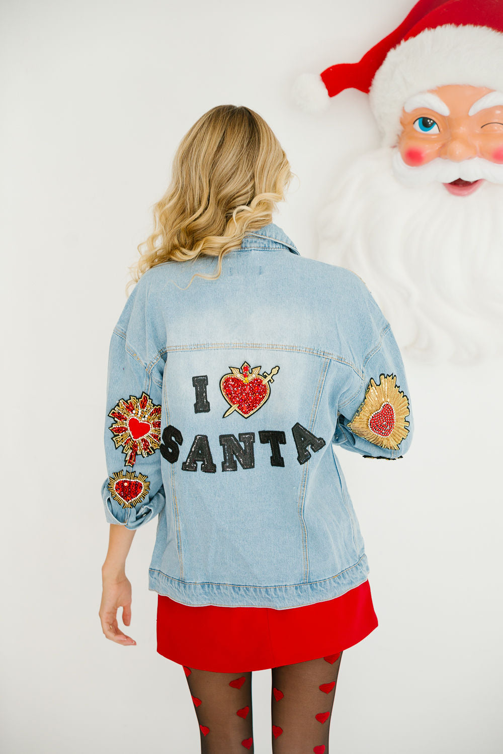 I HEART SANTA DENIM JACKET JACKET Judith March