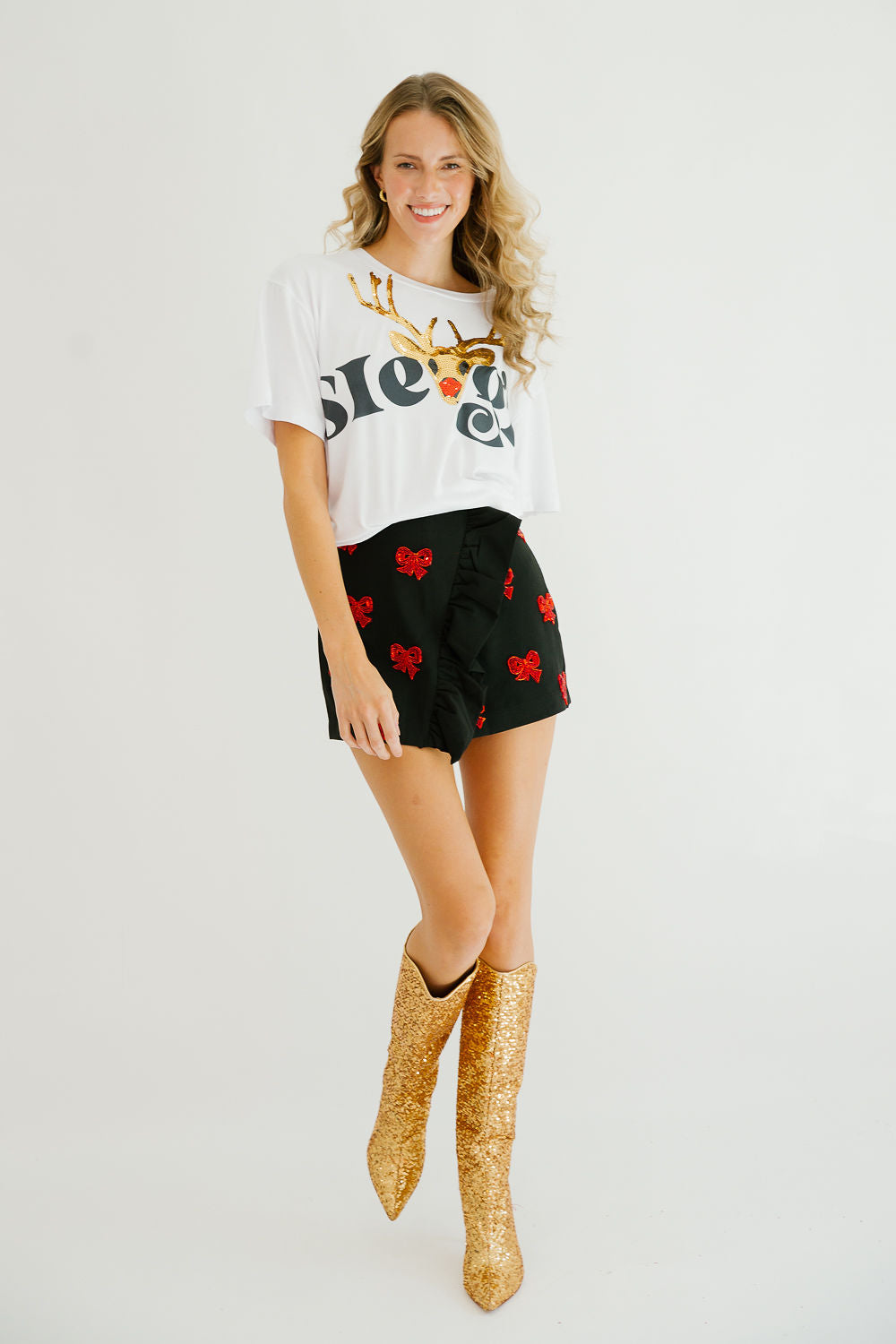 REINDEER SLEIGH TEE TEE Judith March