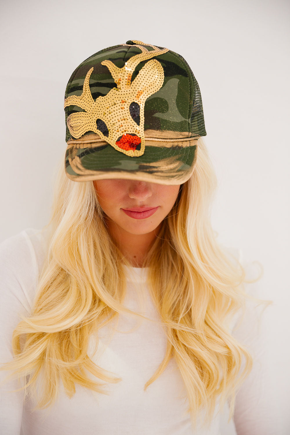 RUDOLPH CAMO TRUCKER HAT HAT Judith March