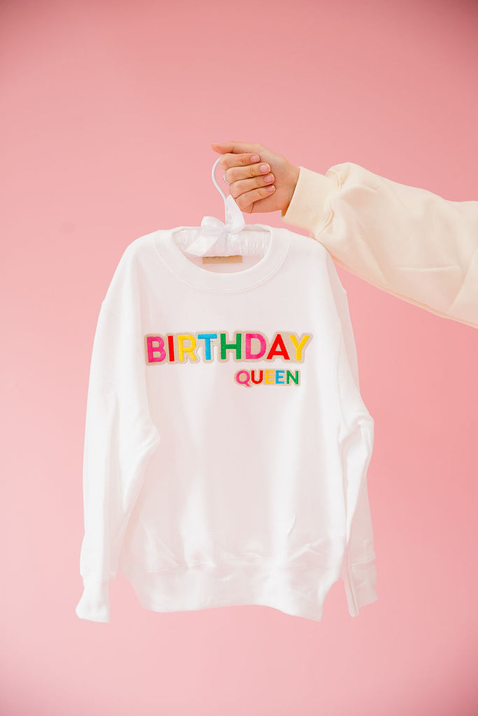 MINI KIDS BIRTHDAY QUEEN WHITE PULLOVER