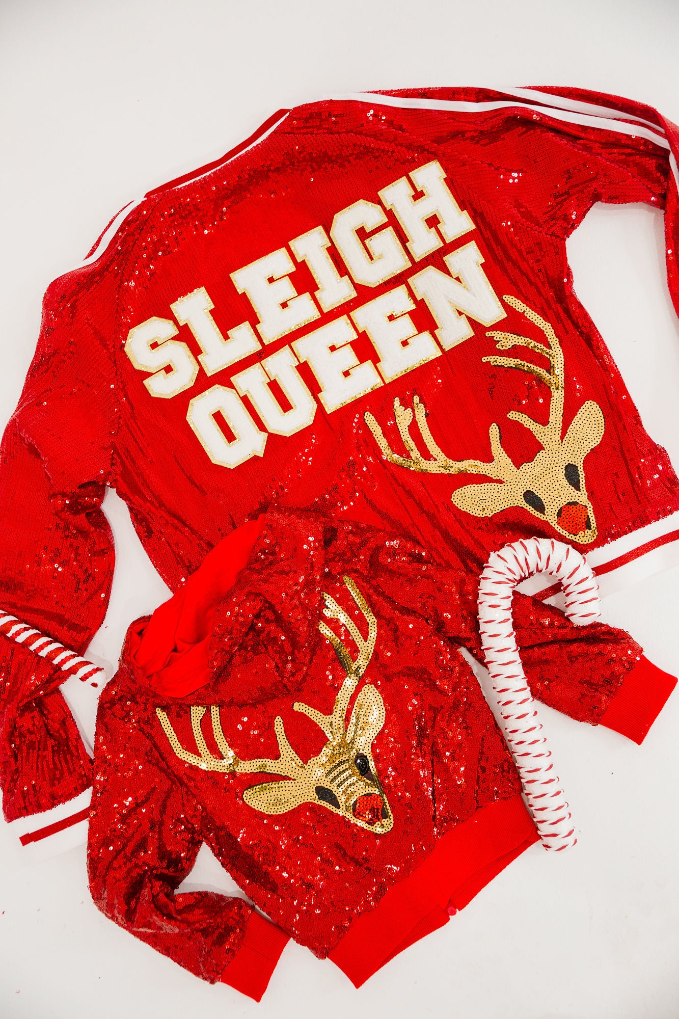 SLEIGH QUEEN RED SEQUIN JACKET JACKET Judith March SMALL