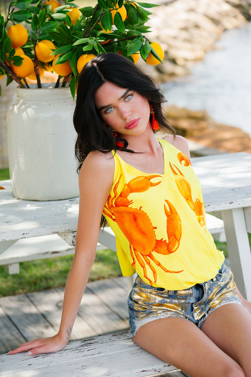 PINCH ME YELLOW TOP TOP Judith March