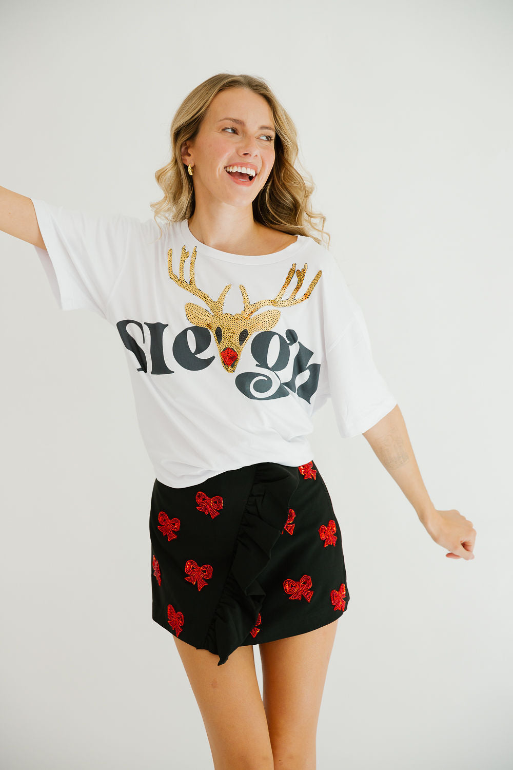REINDEER SLEIGH TEE TEE Judith March