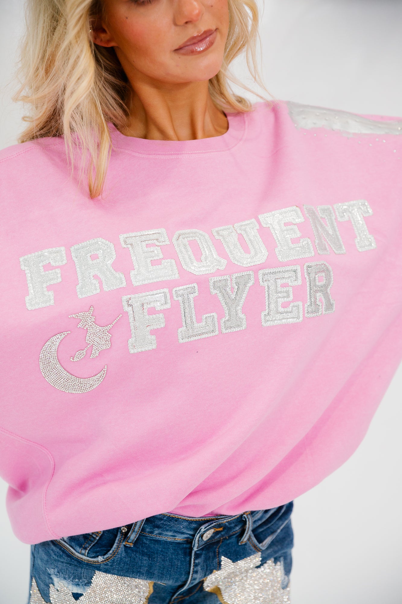 FREQUENT FLYER PINK PULLOVER PULLOVER Judith March