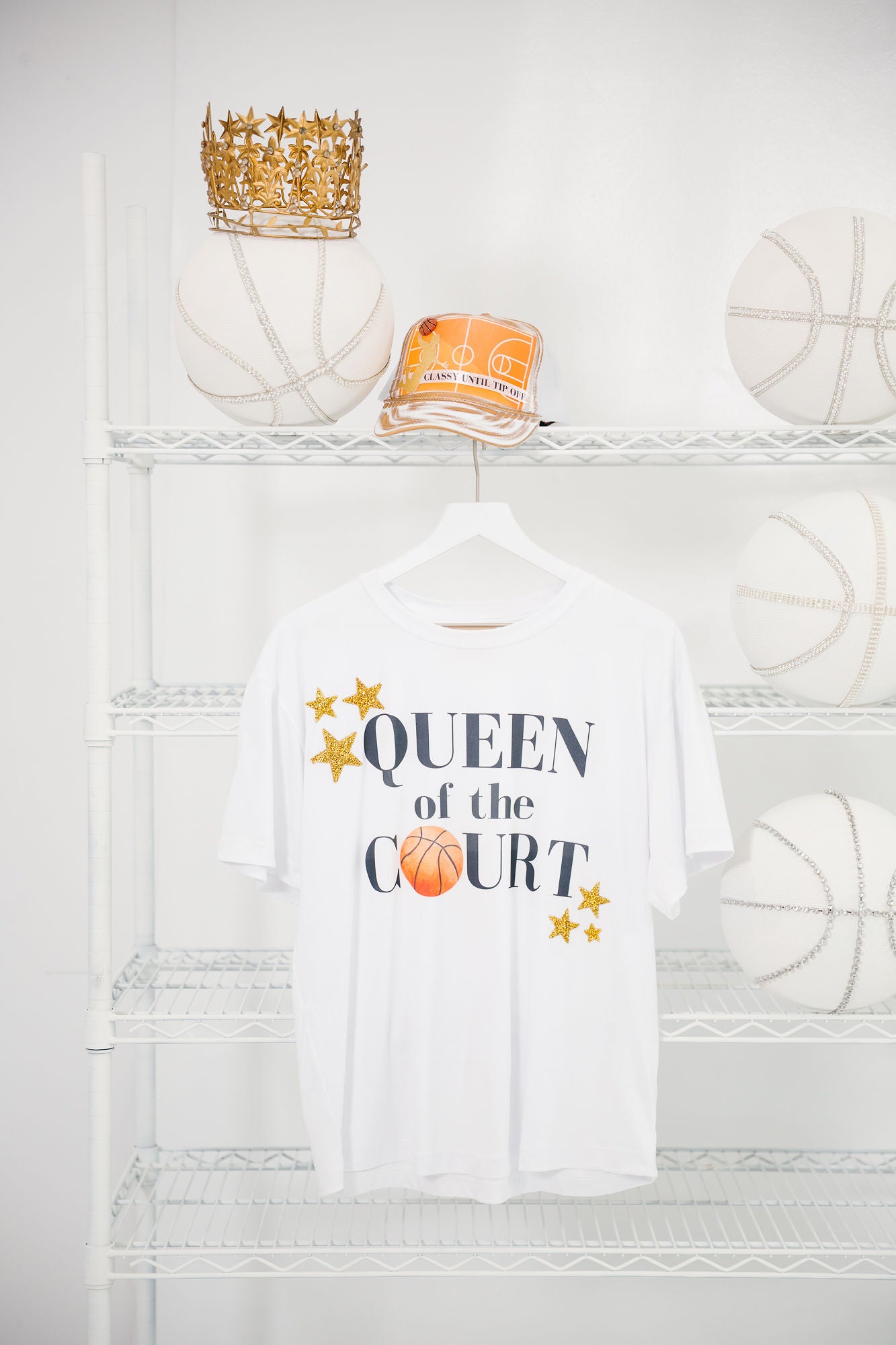 QUEEN OF THE COURT BASKETBALL TEE TEE Judith March