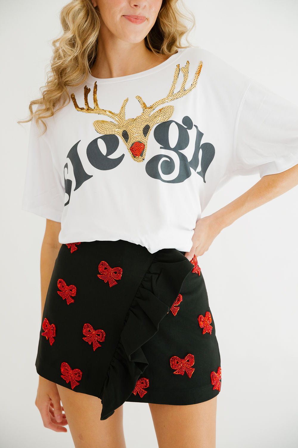 REINDEER SLEIGH TEE TEE Judith March