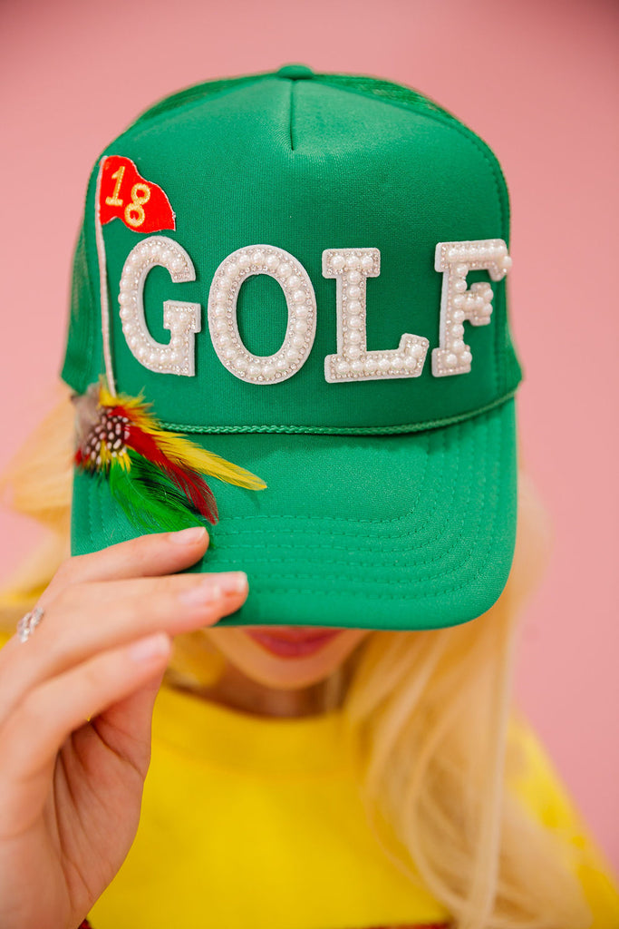 BEADED GOLF GREEN TRUCKER HAT (PRE-ORDER) TRUCKER HAT Judith March