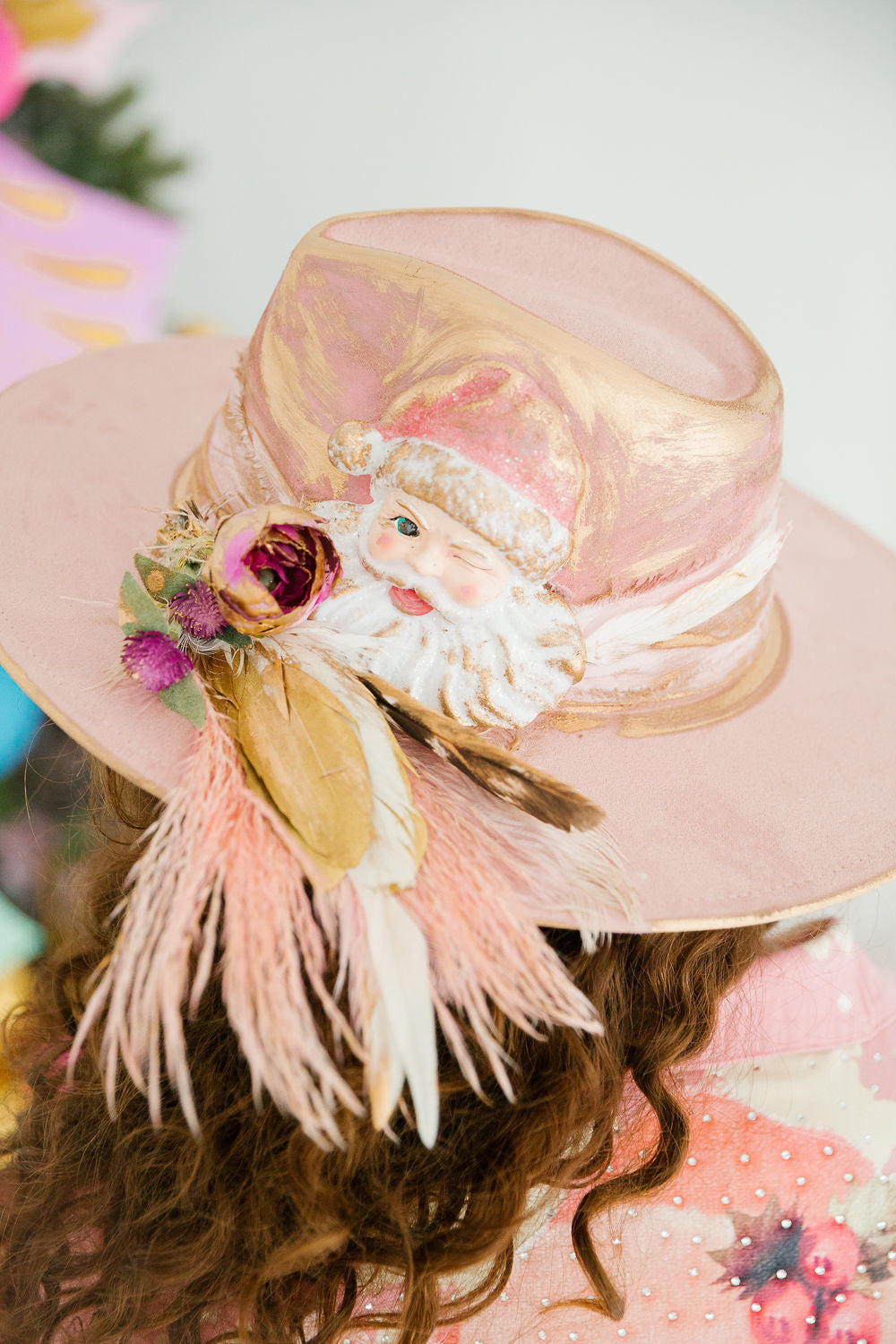 SANTA'S FAVORITE PINK RANCHER HAT RANCHER HAT Judith March