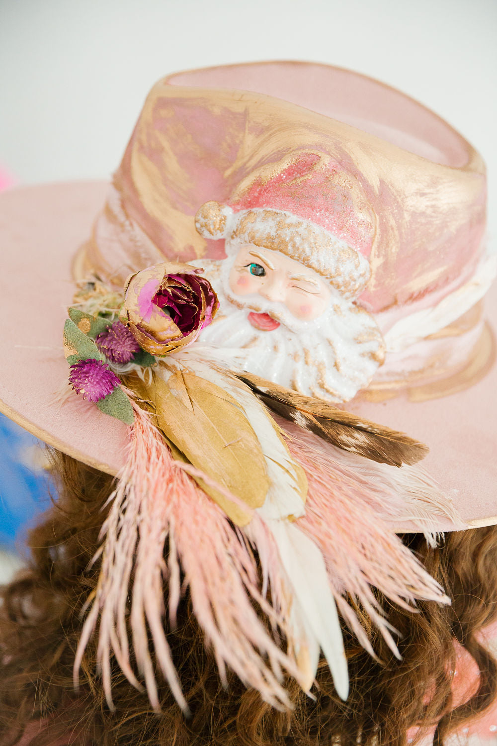 SANTA'S FAVORITE PINK RANCHER HAT RANCHER HAT Judith March