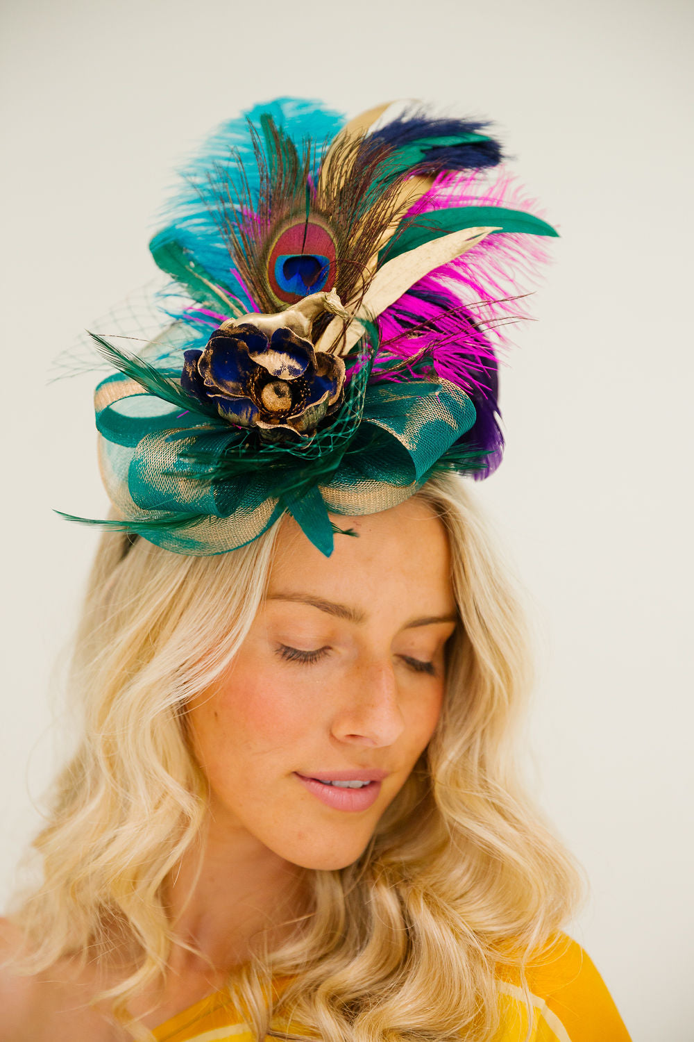 PEACOCK GARDEN FASCINATOR FASCINATOR Judith March