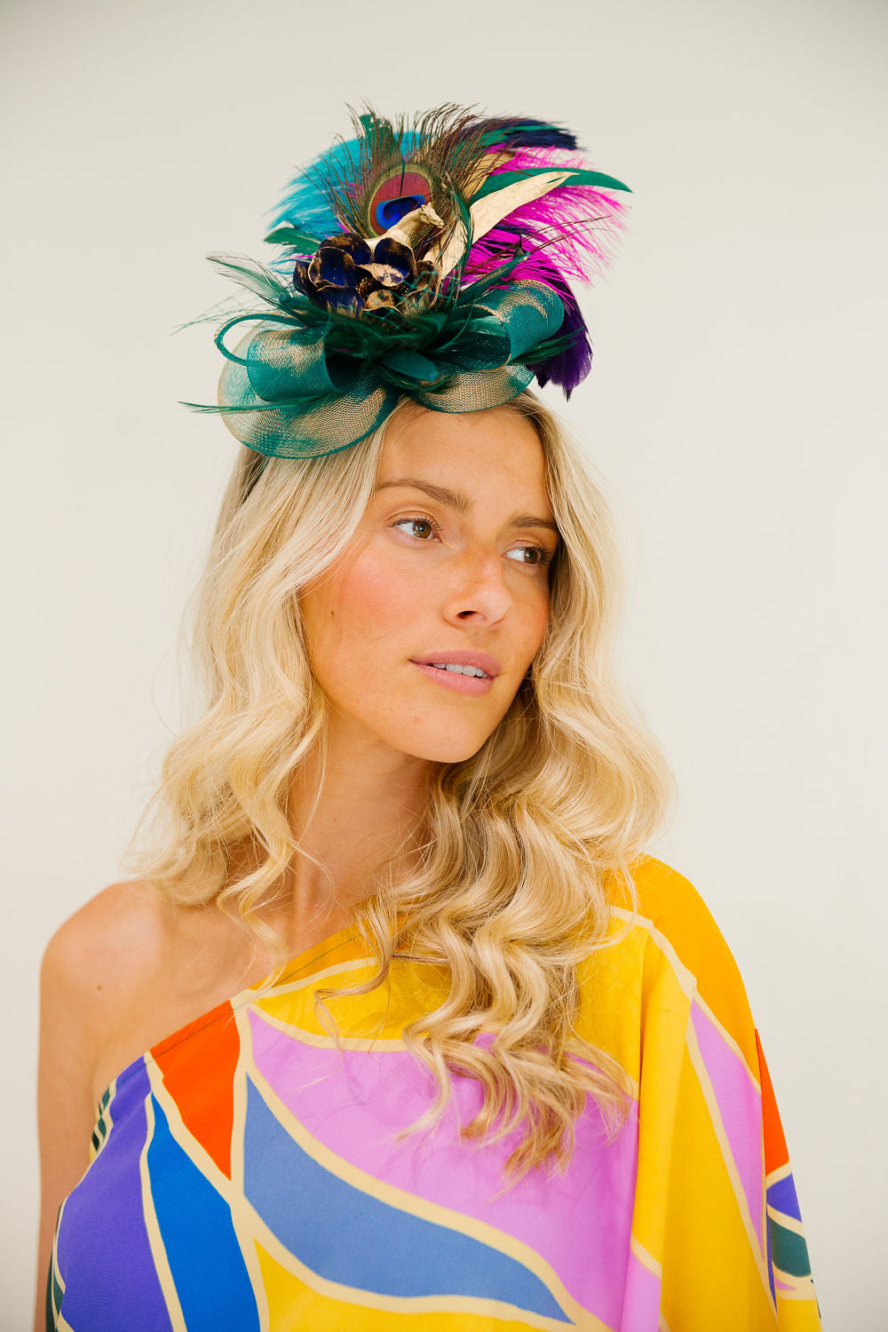 PEACOCK GARDEN FASCINATOR FASCINATOR Judith March
