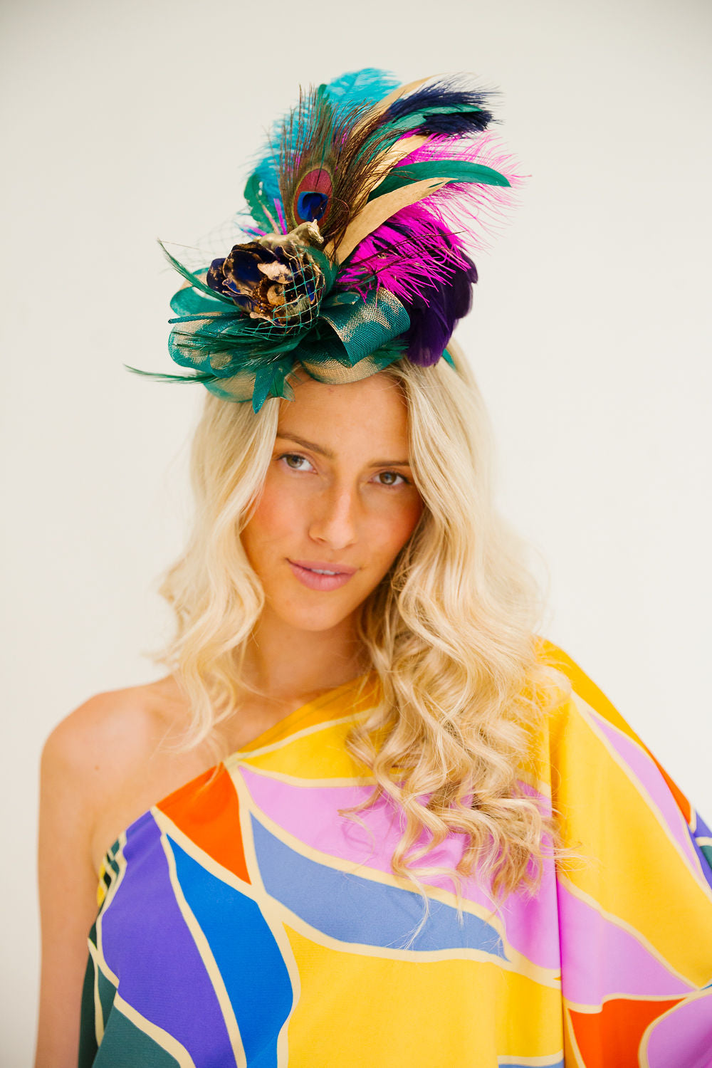 PEACOCK GARDEN FASCINATOR FASCINATOR Judith March