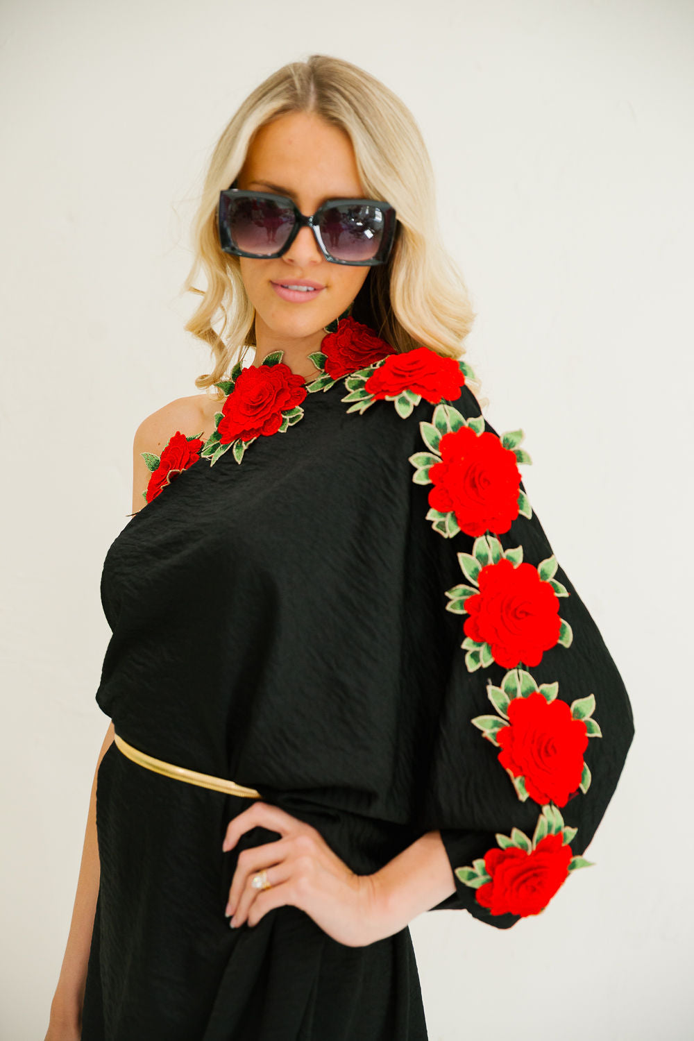 RACING ROSE BLACK DRESS DRESS Judith March