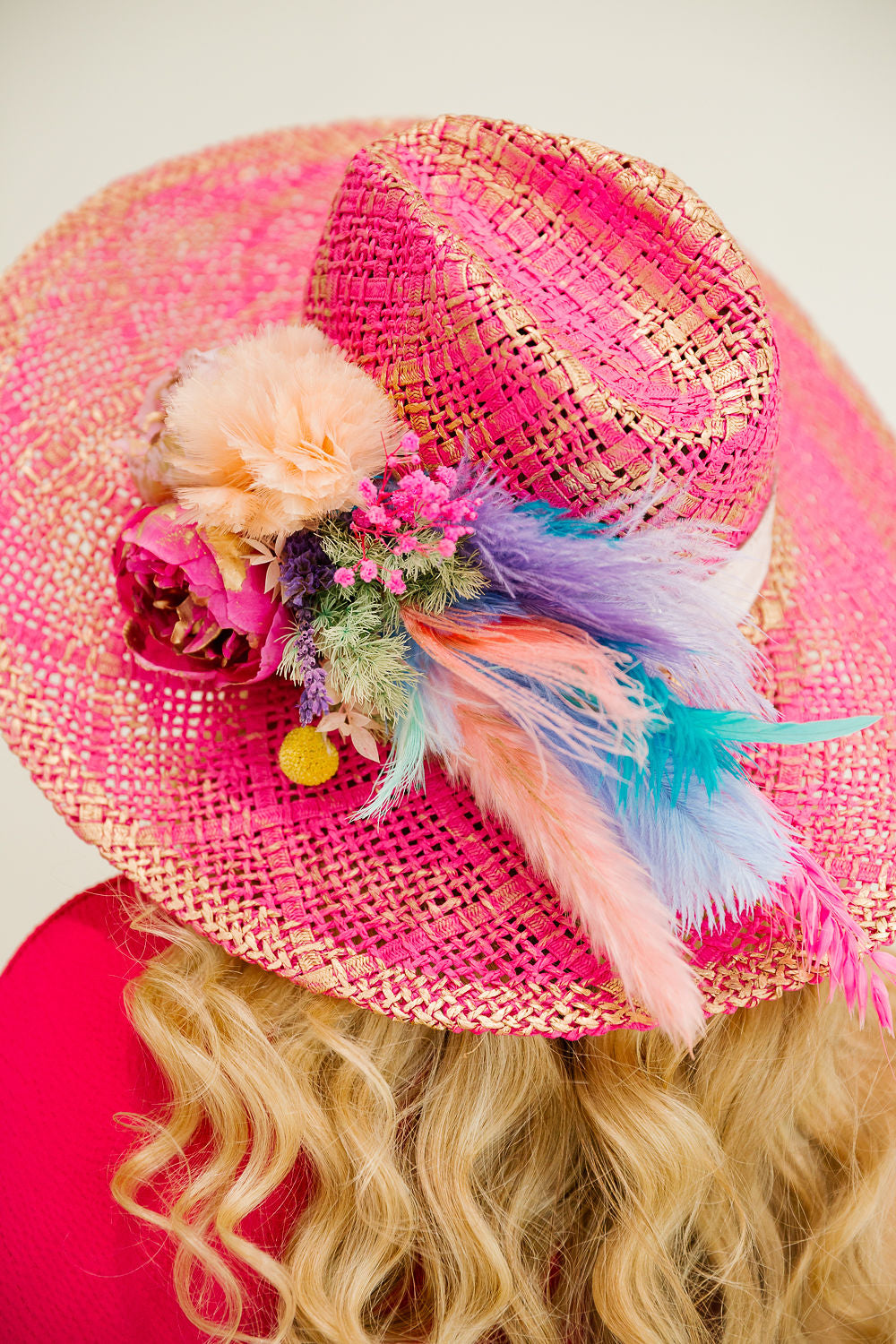 RACING BLOOMS PINK SUN HAT HAT Judith March