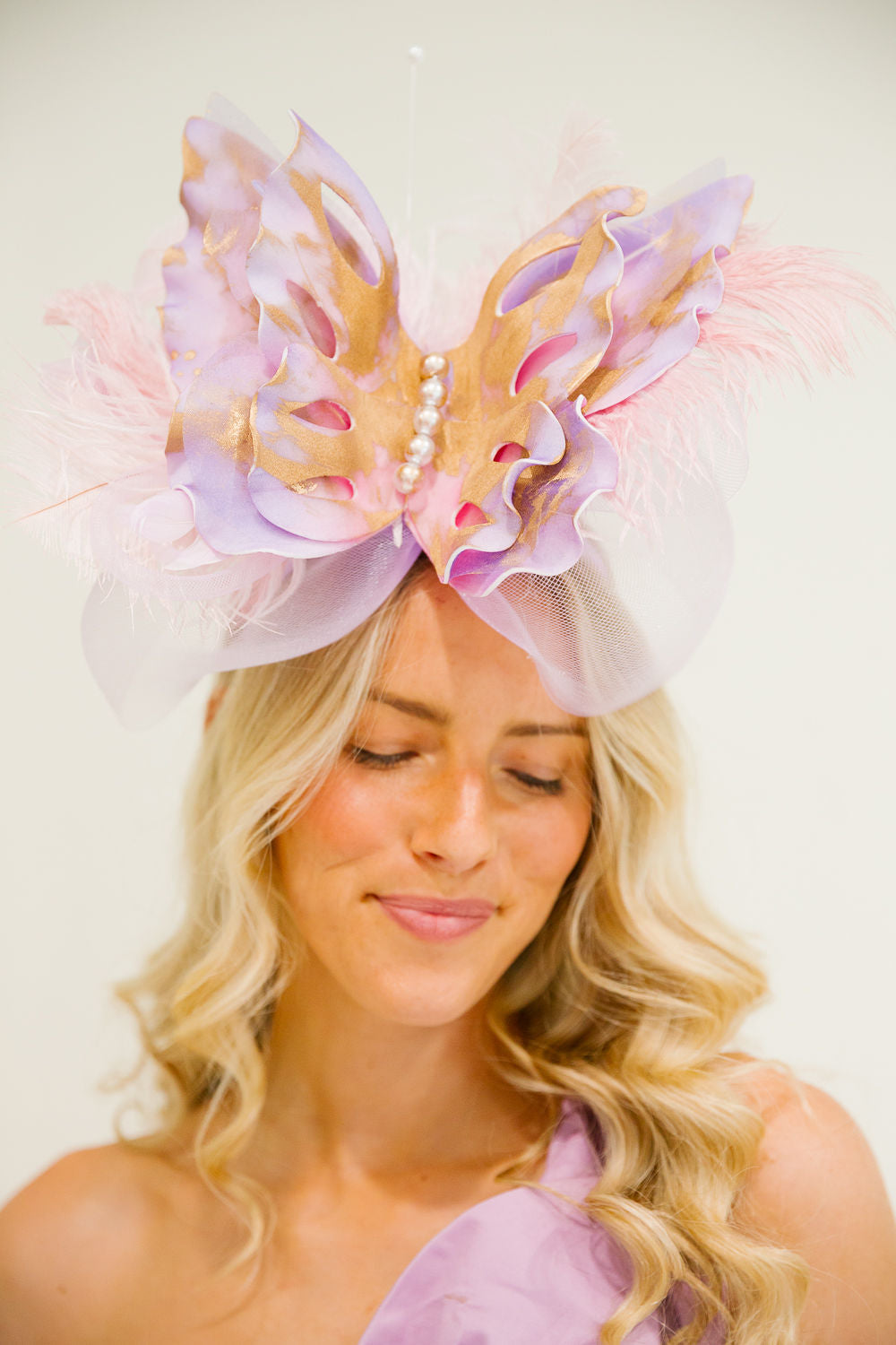 LAVENDER FLUTTER FASCINATOR FASCINATOR Judith March