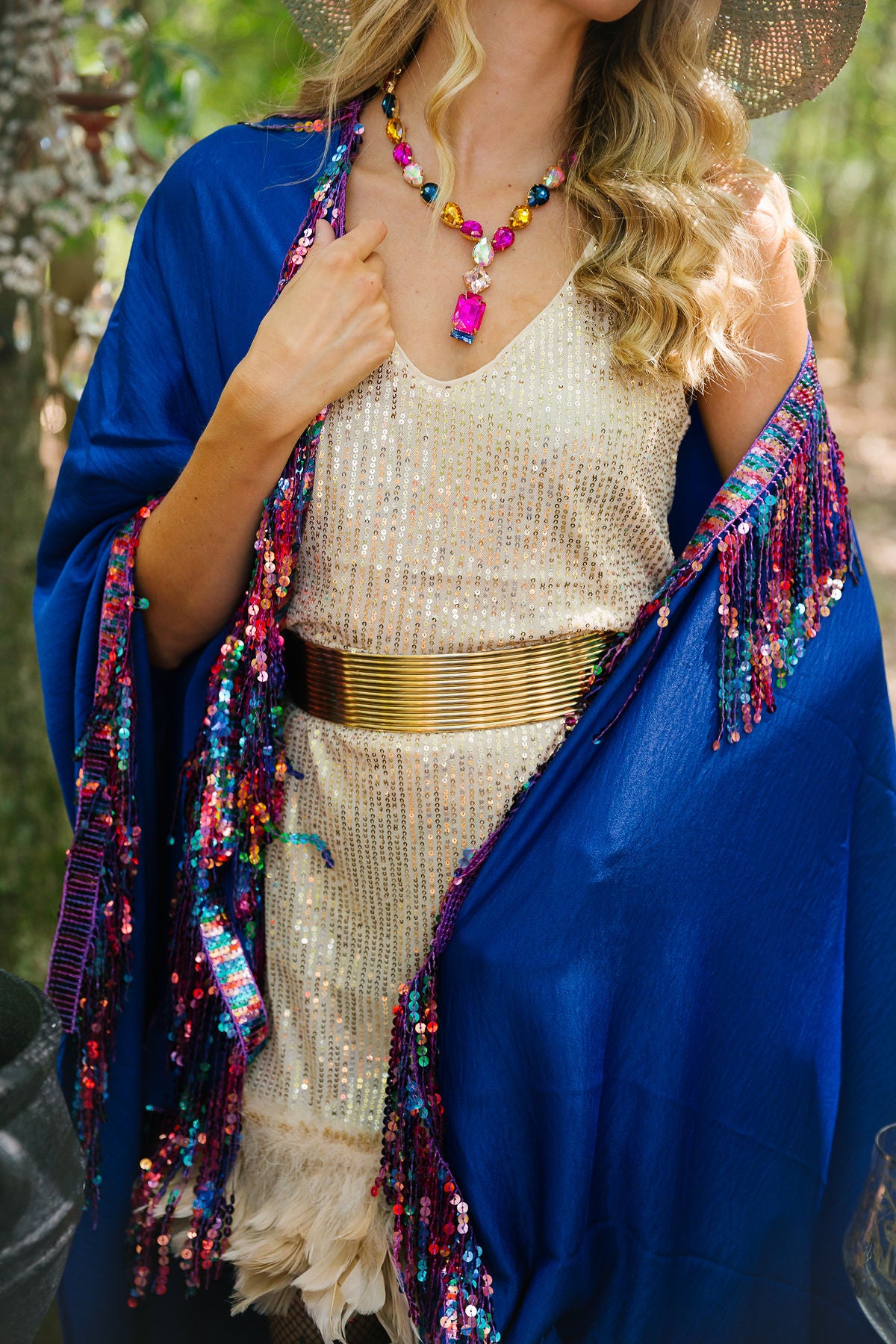 THE GEMSTONE GARDEN STATEMENT NECKLACE NECKLACE Judith March