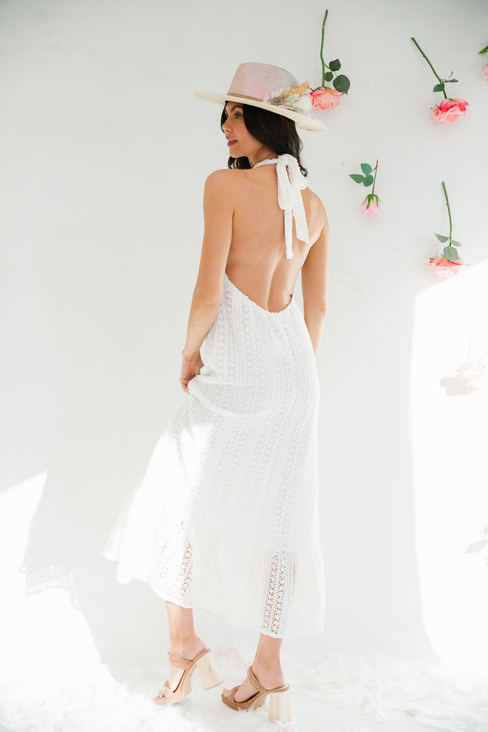 PINK BOW CROCHET DRESS DRESS Judith March   