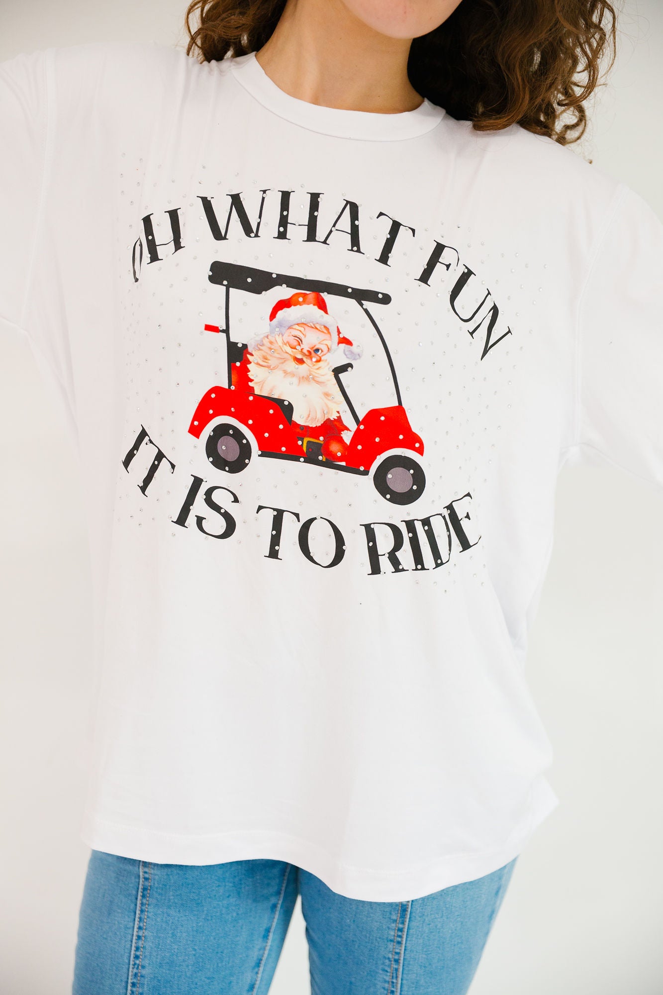 *OH WHAT FUN SANTA TEE - MULTIPLE SIZES PULLOVER Judith March
