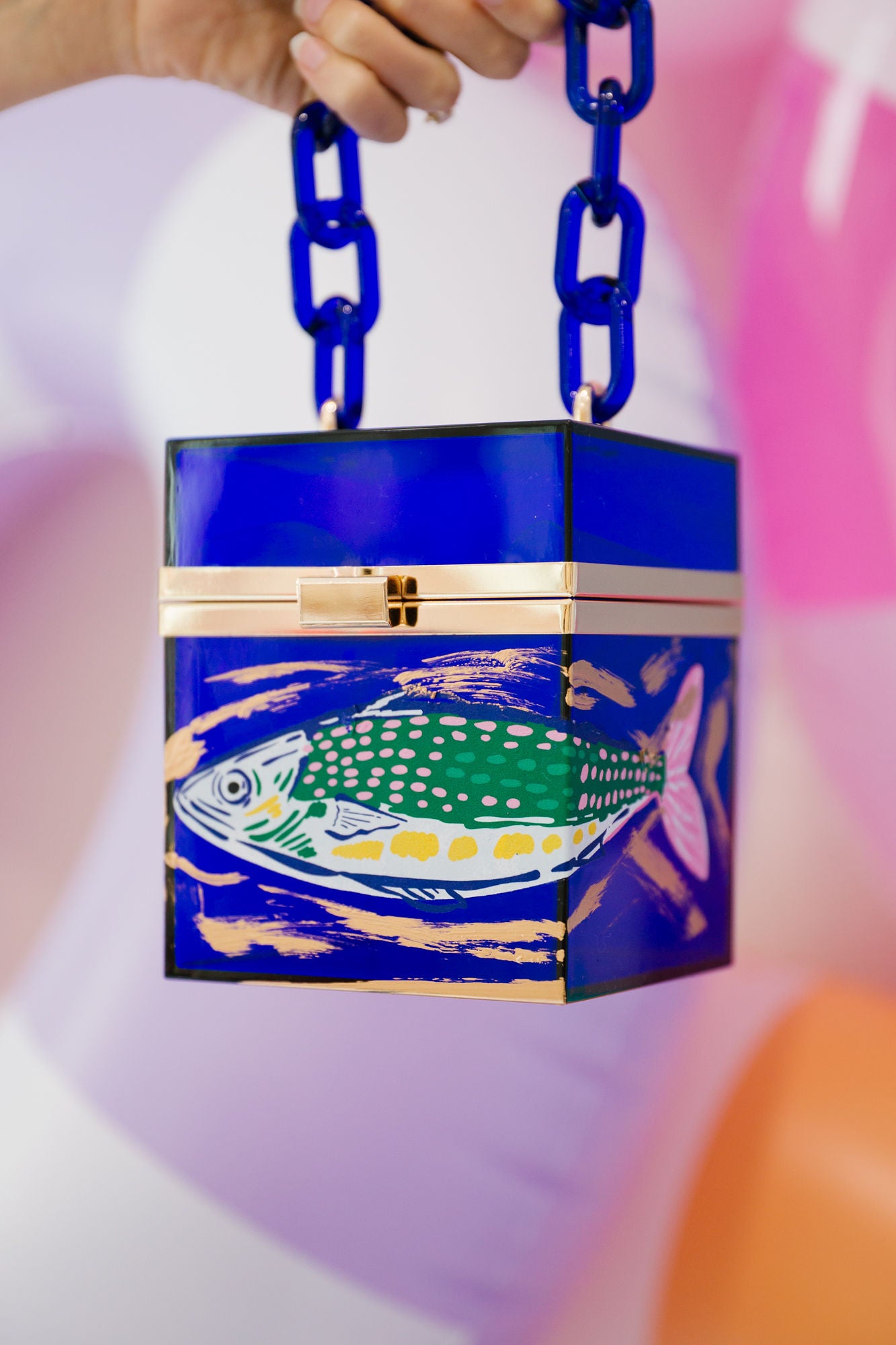 CATCH OF THE DAY ACRYLIC BLUE BAG