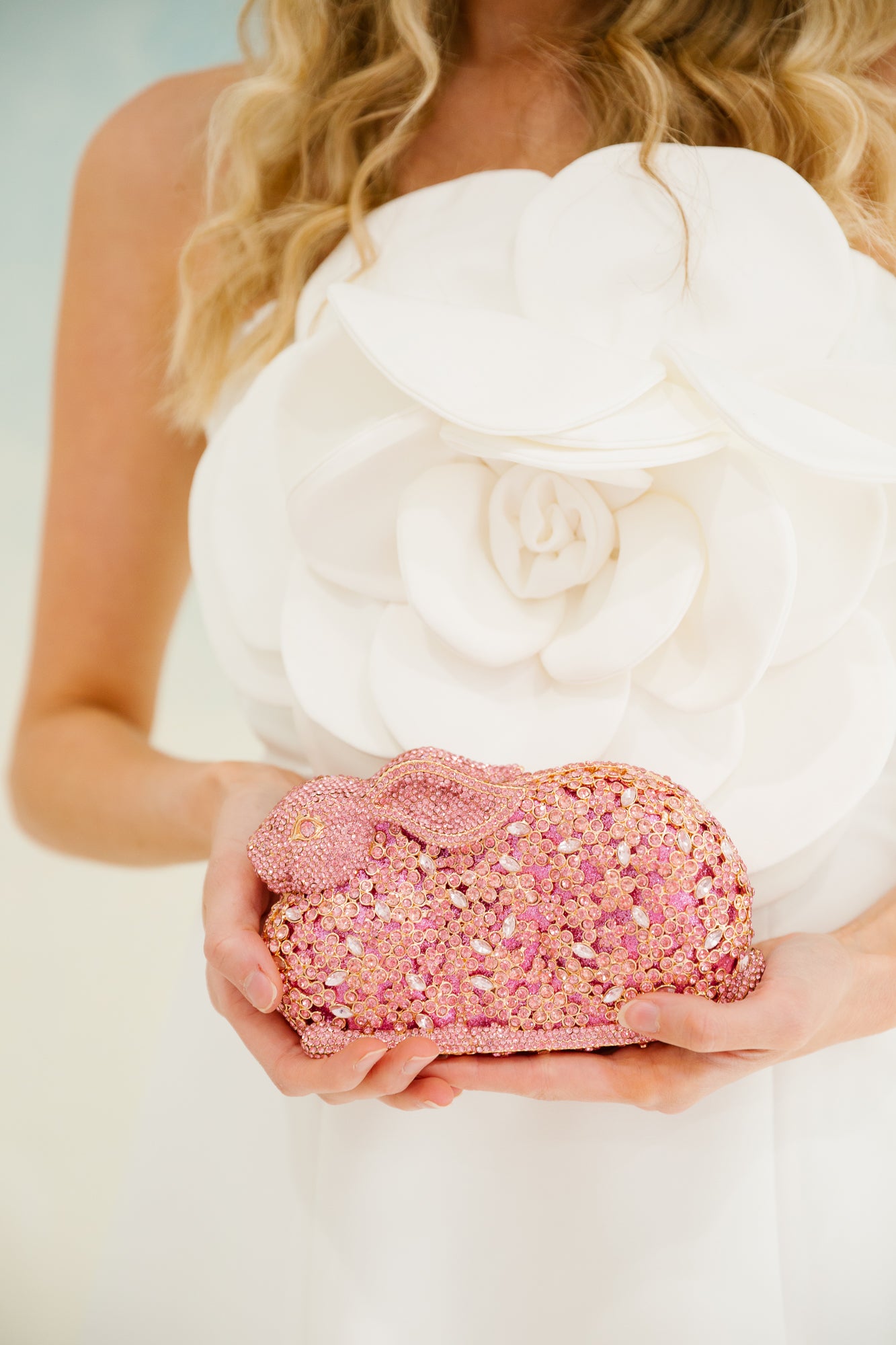 BUNNY RHINESTONE PINK CLUTCH Clutch Judith March