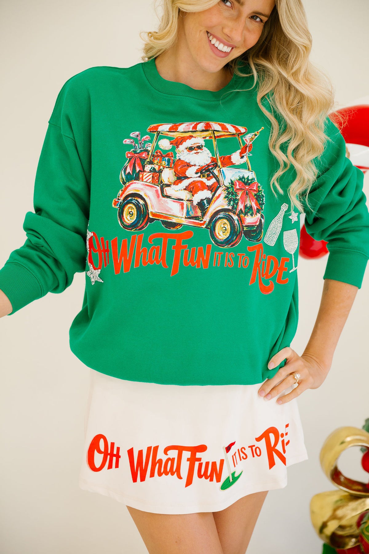 OH WHAT FUN GREEN PULLOVER PULLOVER Judith March