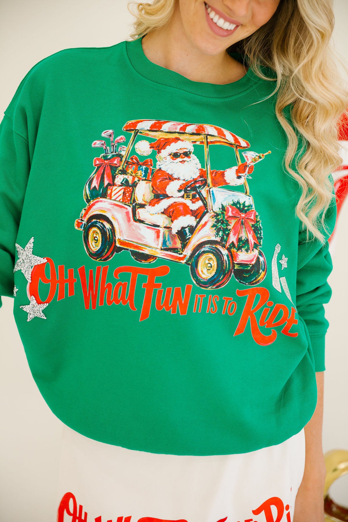 OH WHAT FUN GREEN PULLOVER PULLOVER Judith March